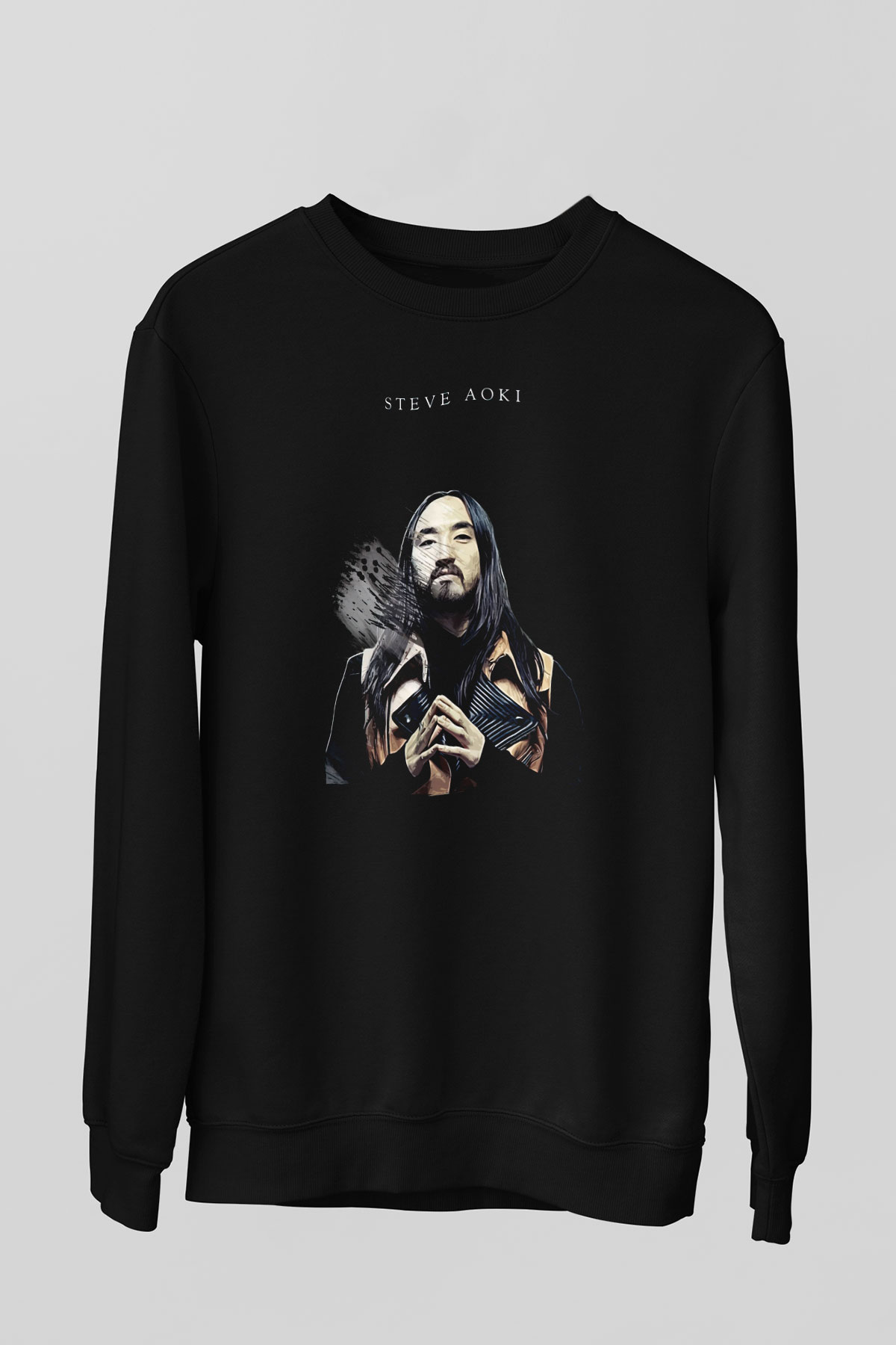 Steve Aoki Siyah Unisex Sweatshirt
