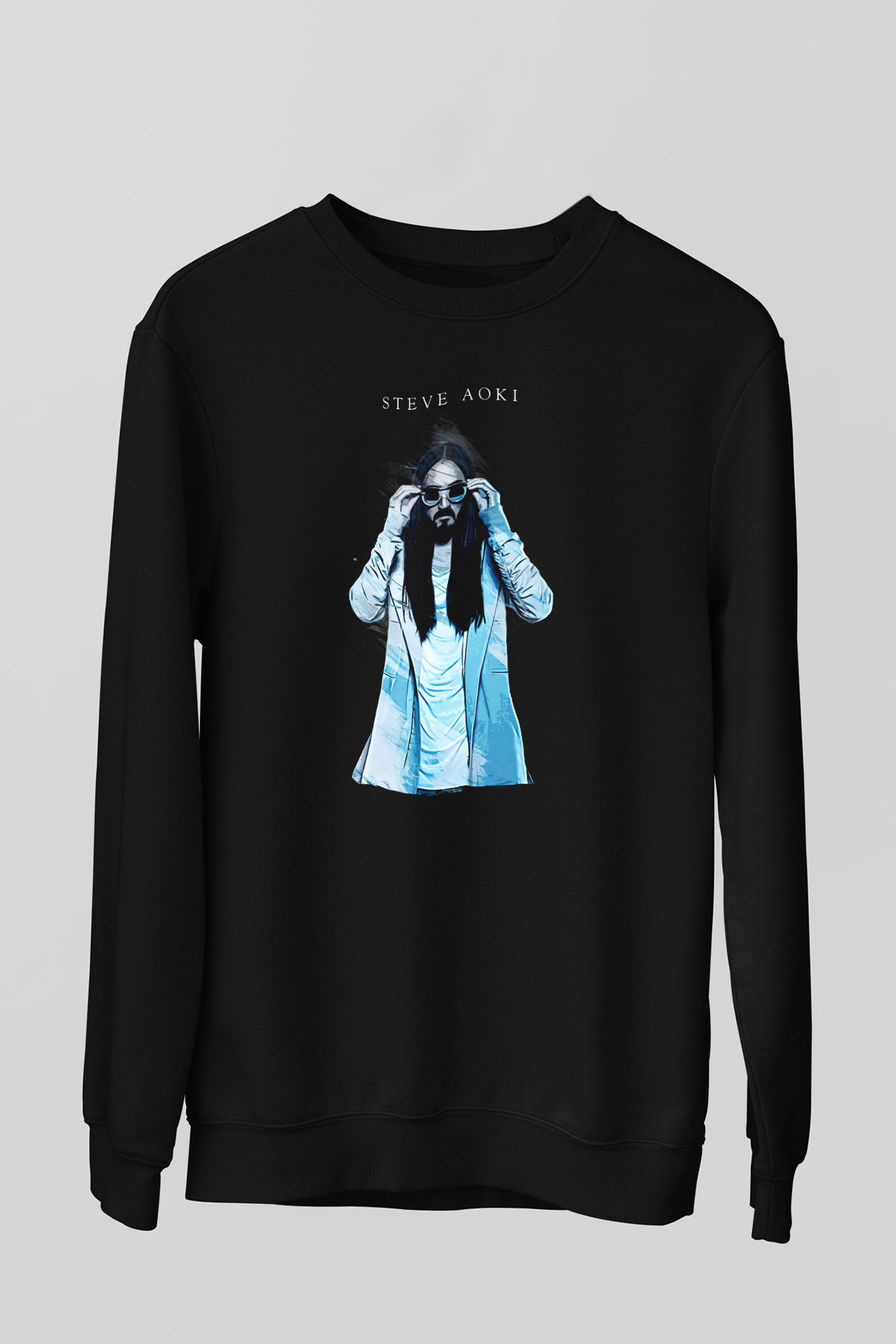 Steve Aoki Siyah Unisex Sweatshirt