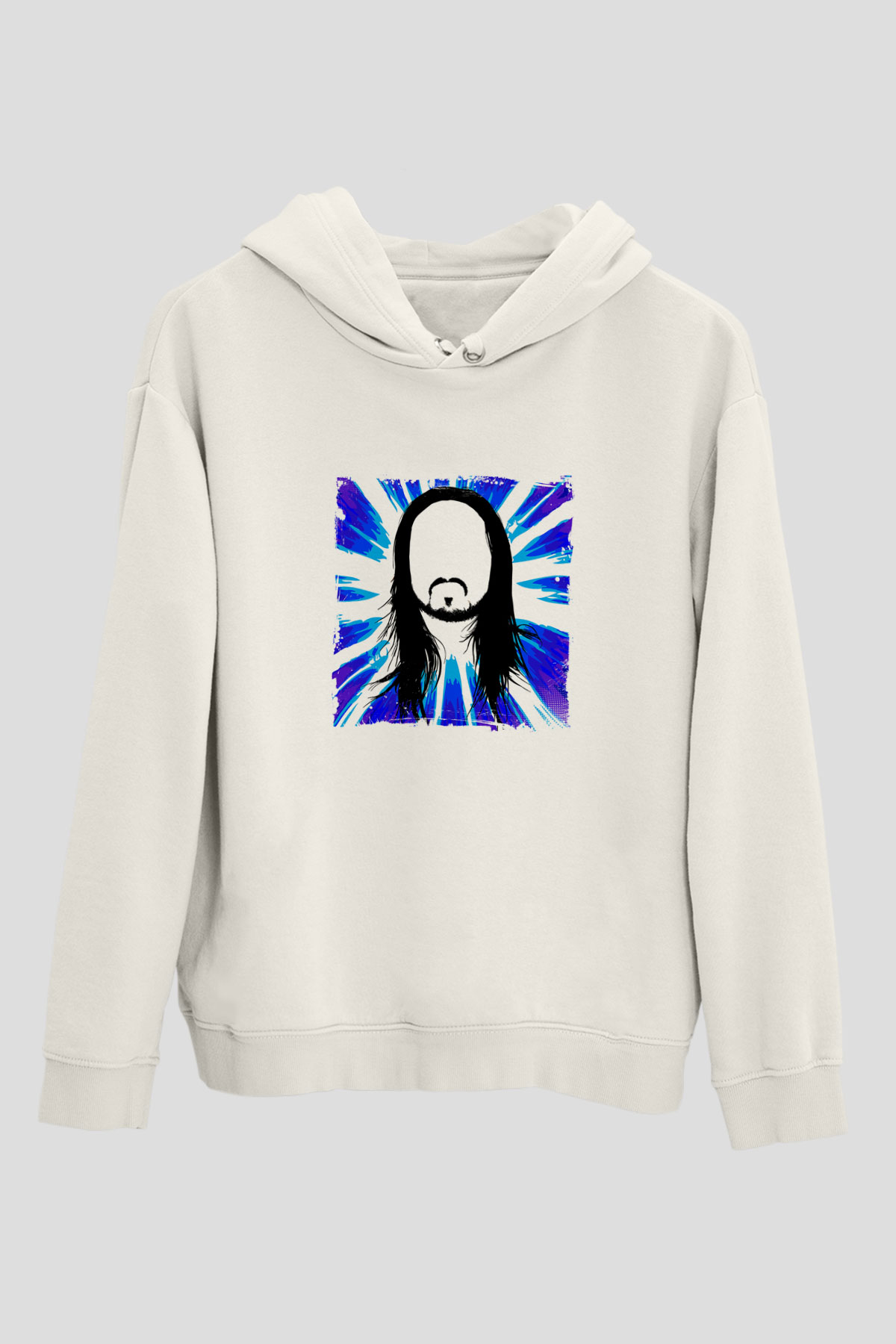 Steve AokiBaskılı Beyaz Hoodie