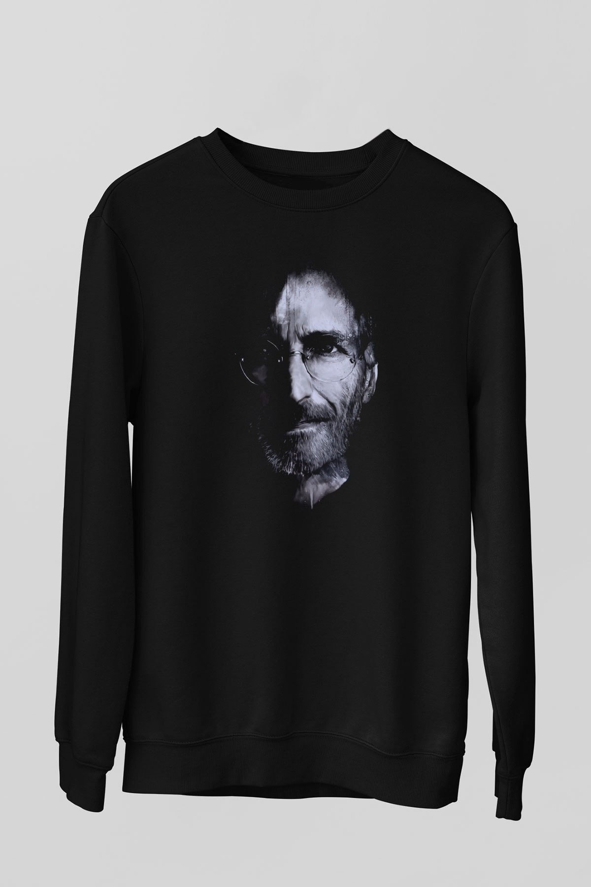 Steve Jobs Siyah Unisex Sweatshirt