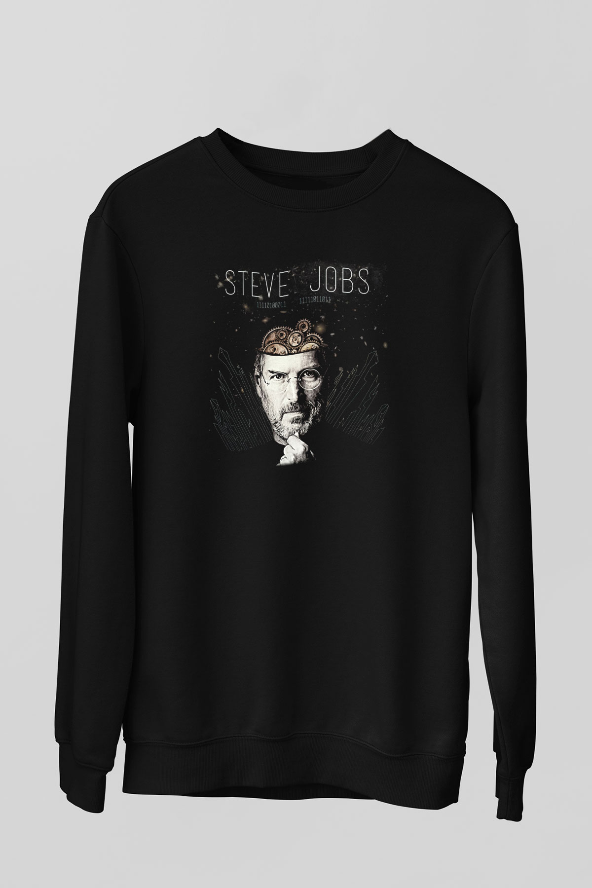 Steve Jobs Siyah Unisex Sweatshirt