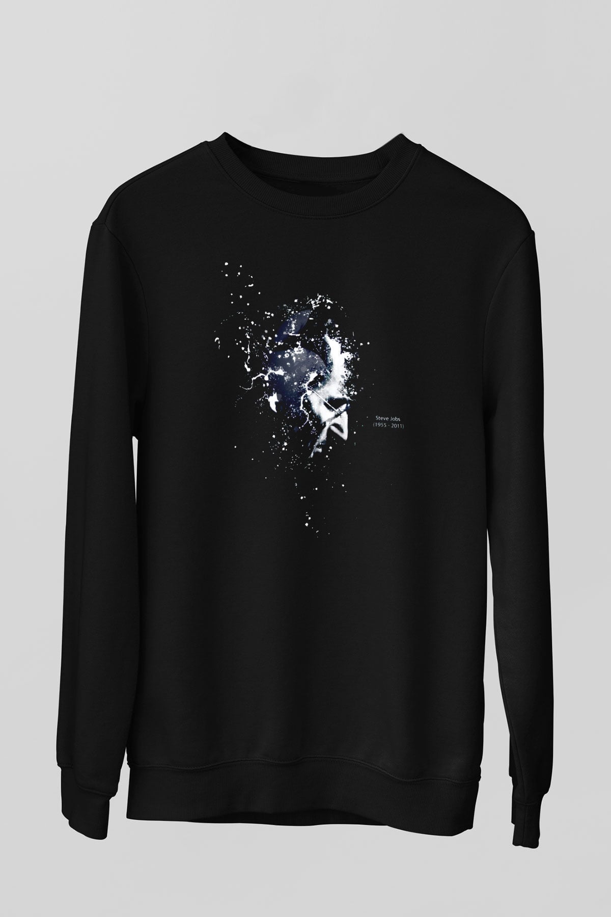 Steve Jobs Siyah Unisex Sweatshirt