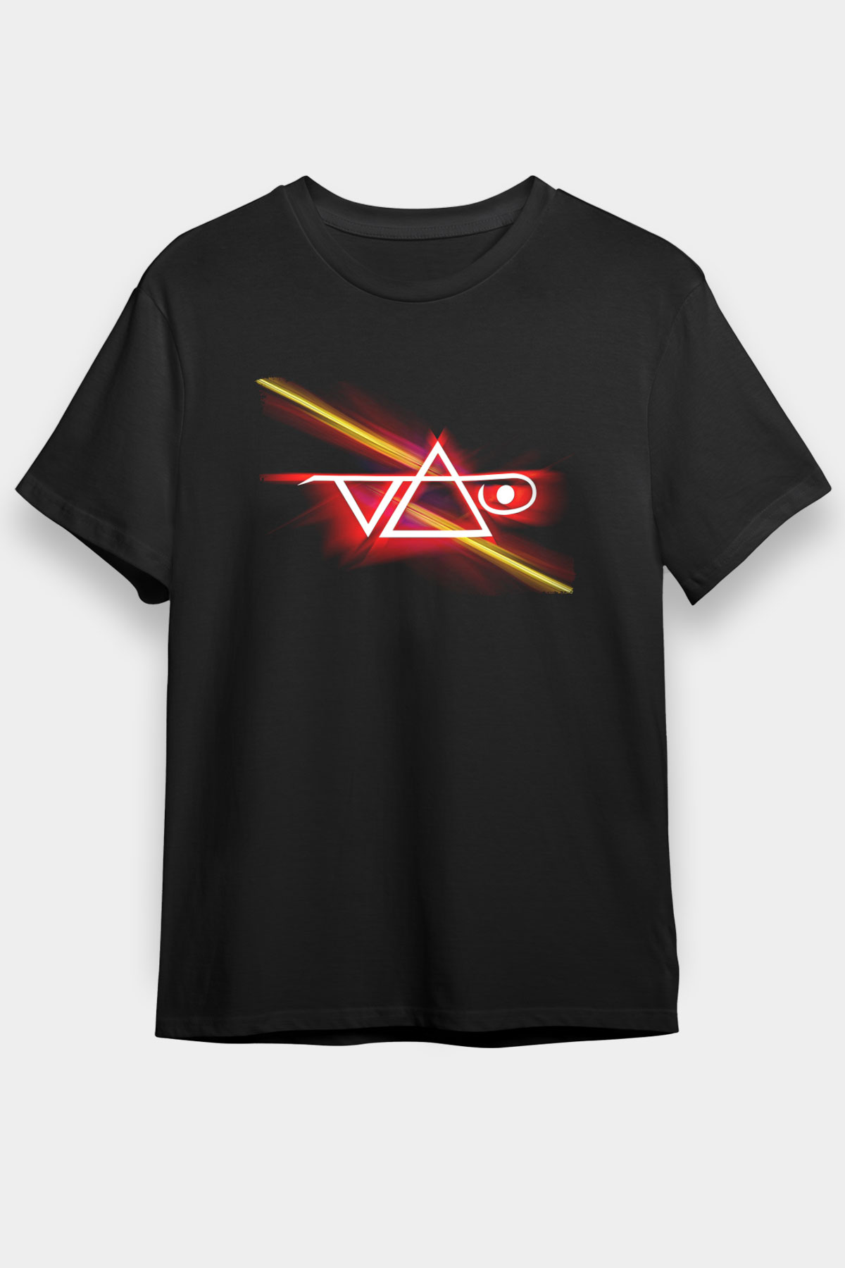 Steve Vai Baskılı Unisex Siyah Tişört - Tshirt