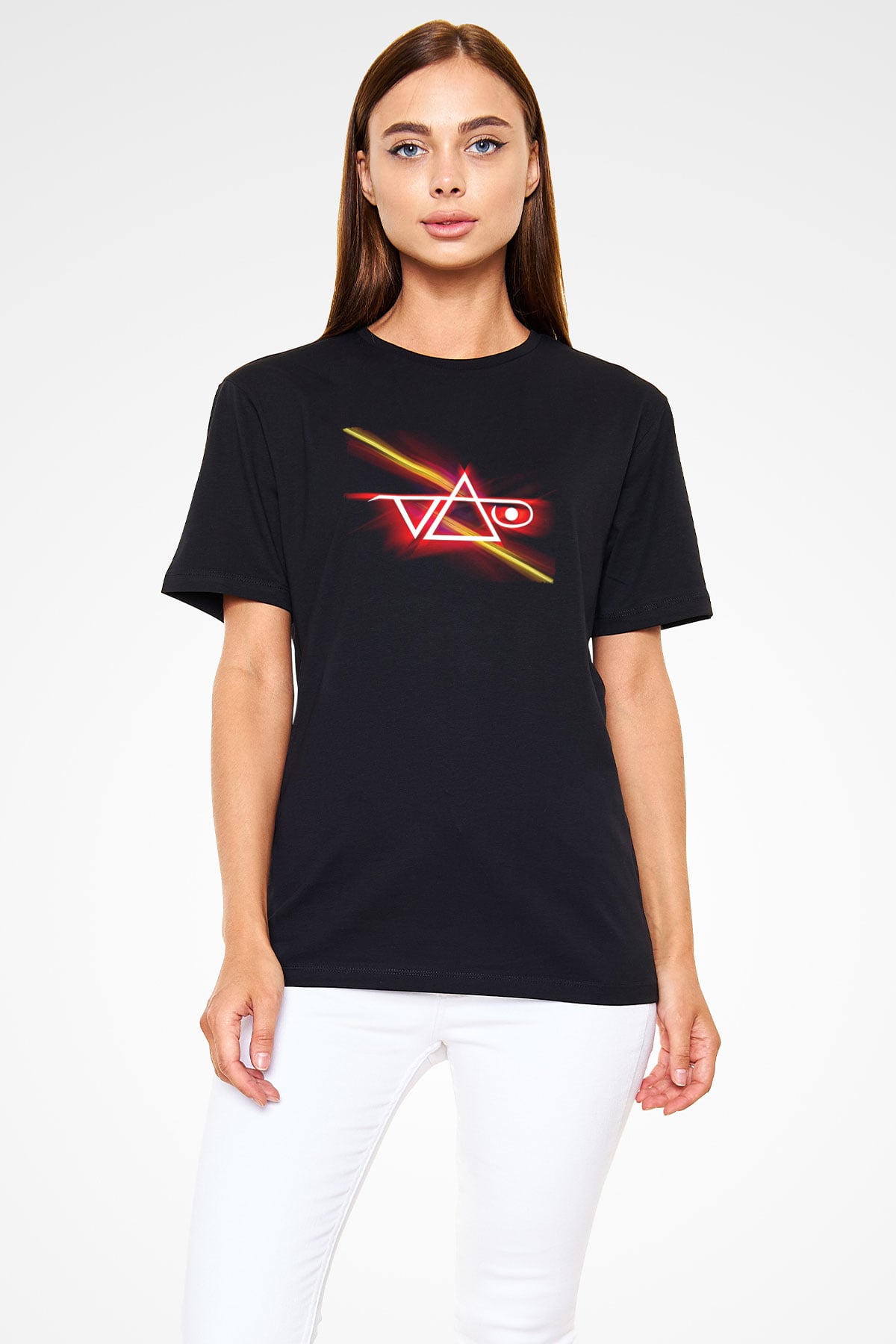 Steve Vai Baskılı Unisex Siyah Tişört - Tshirt