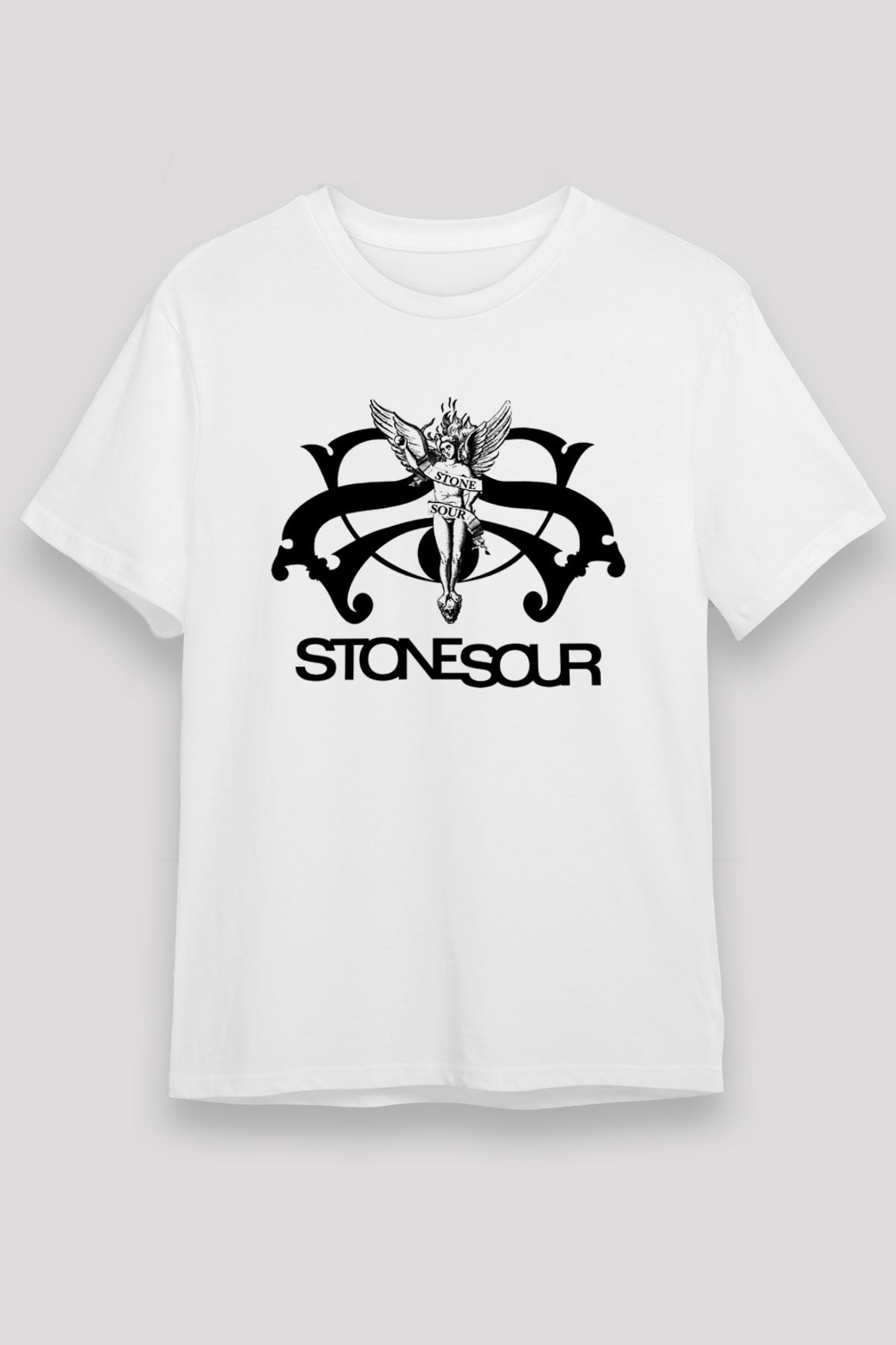 Stone Sour Beyaz Unisex Tişört T-Shirt - Tişört Fabrikası