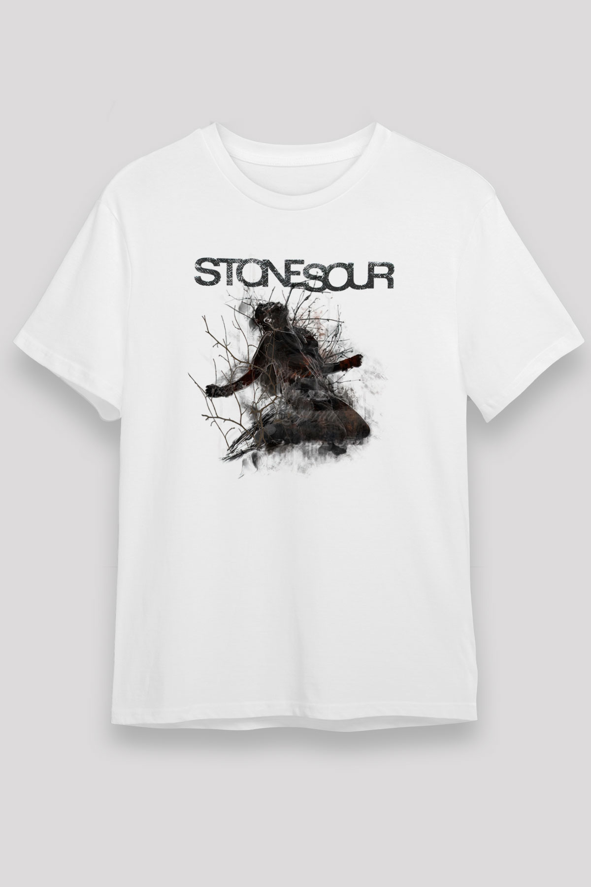 Stone Sour Beyaz Unisex Tişört T-Shirt - Tişört Fabrikası