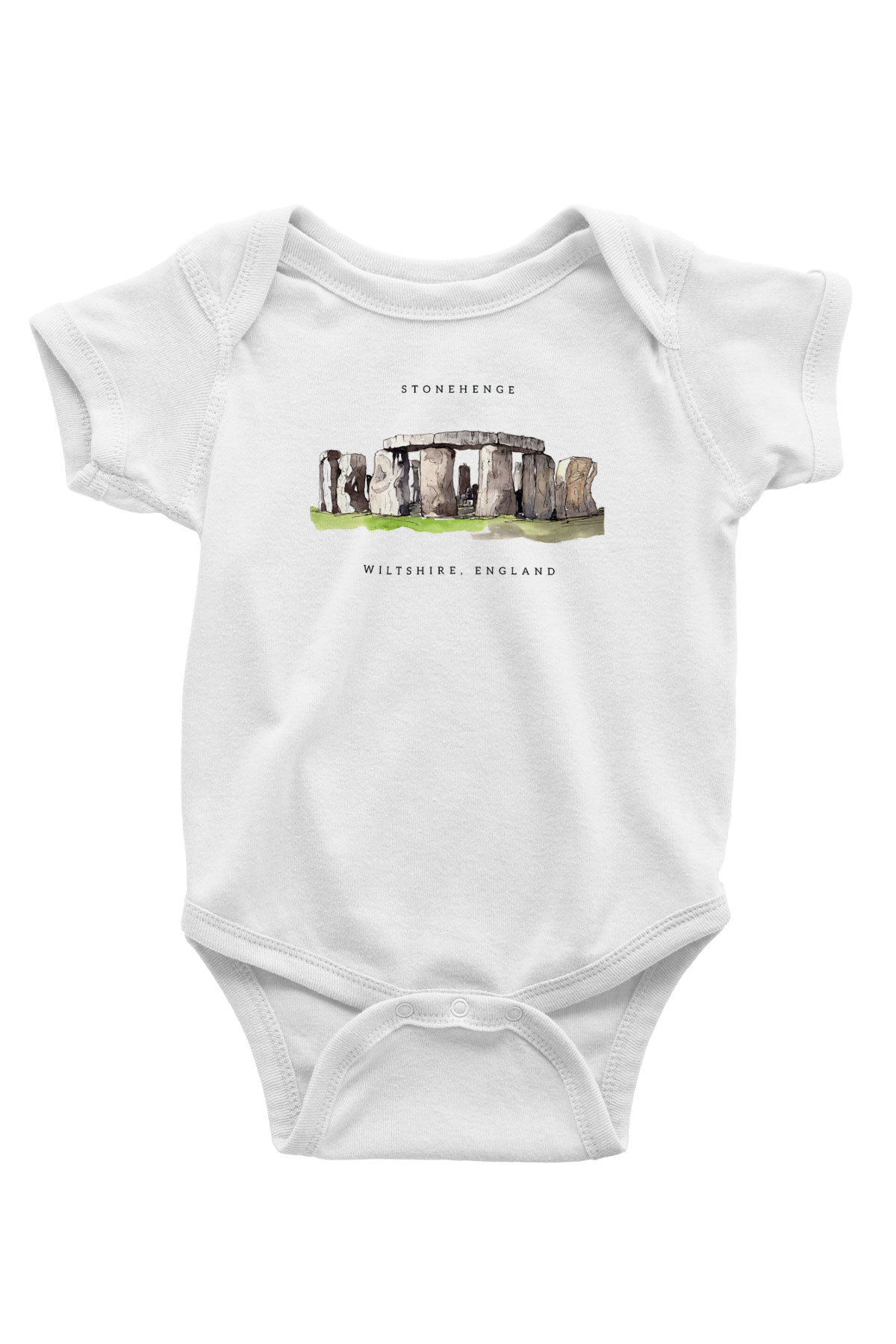 Stonehenge Beyaz Bebek Body - Zıbın