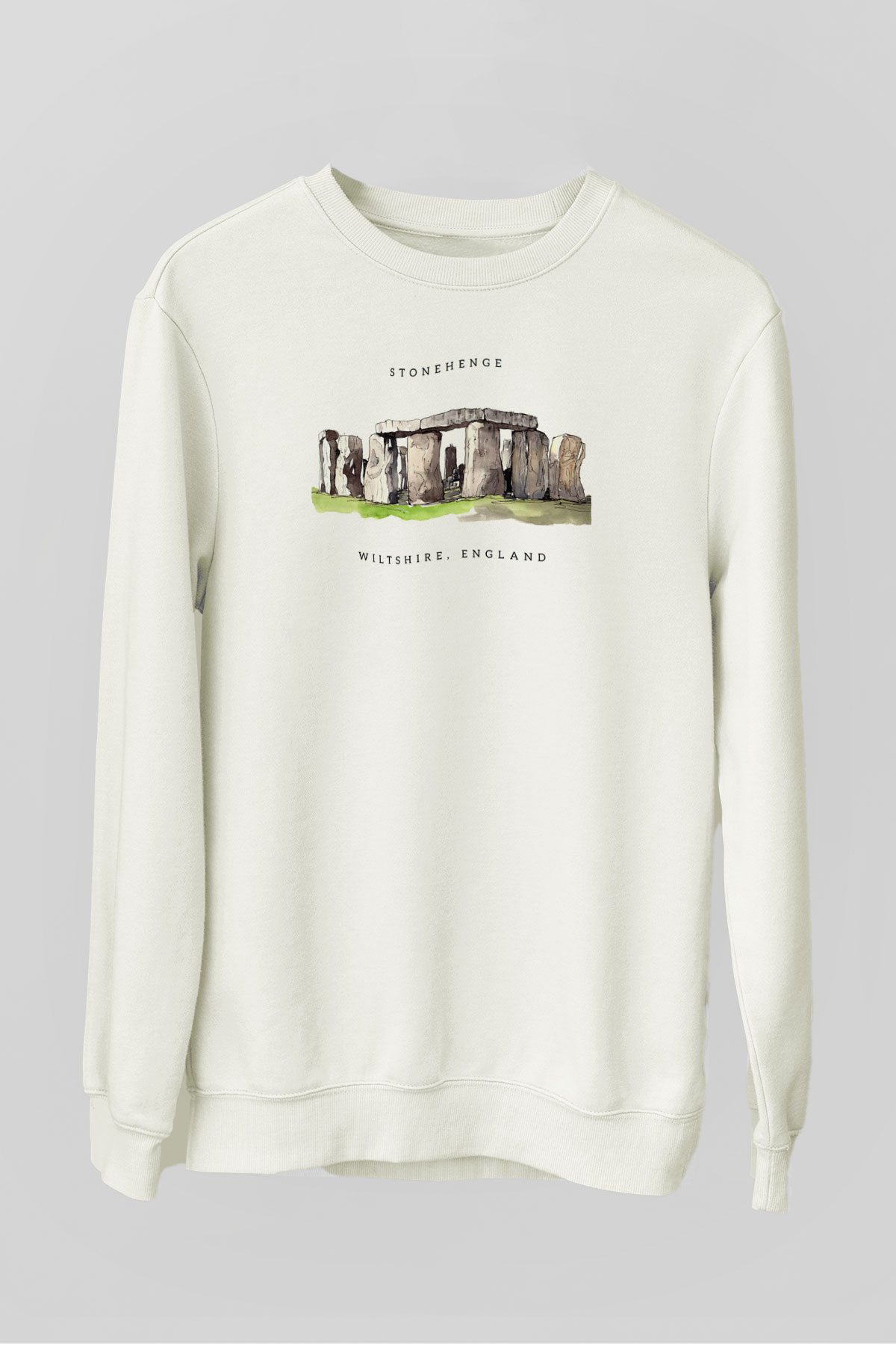 Stonehenge Beyaz Unisex Sweatshirt