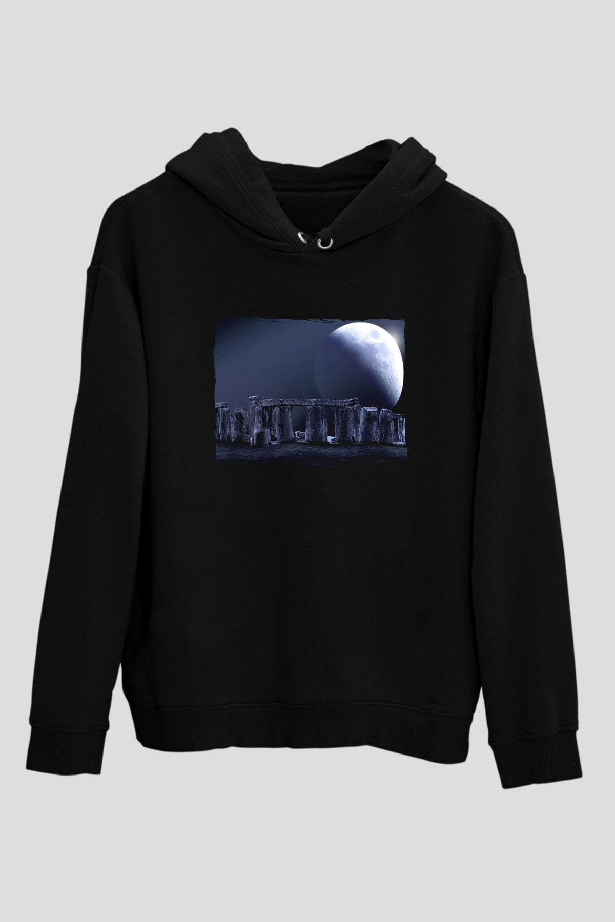Stonehenge Siyah Unisex Hoodie