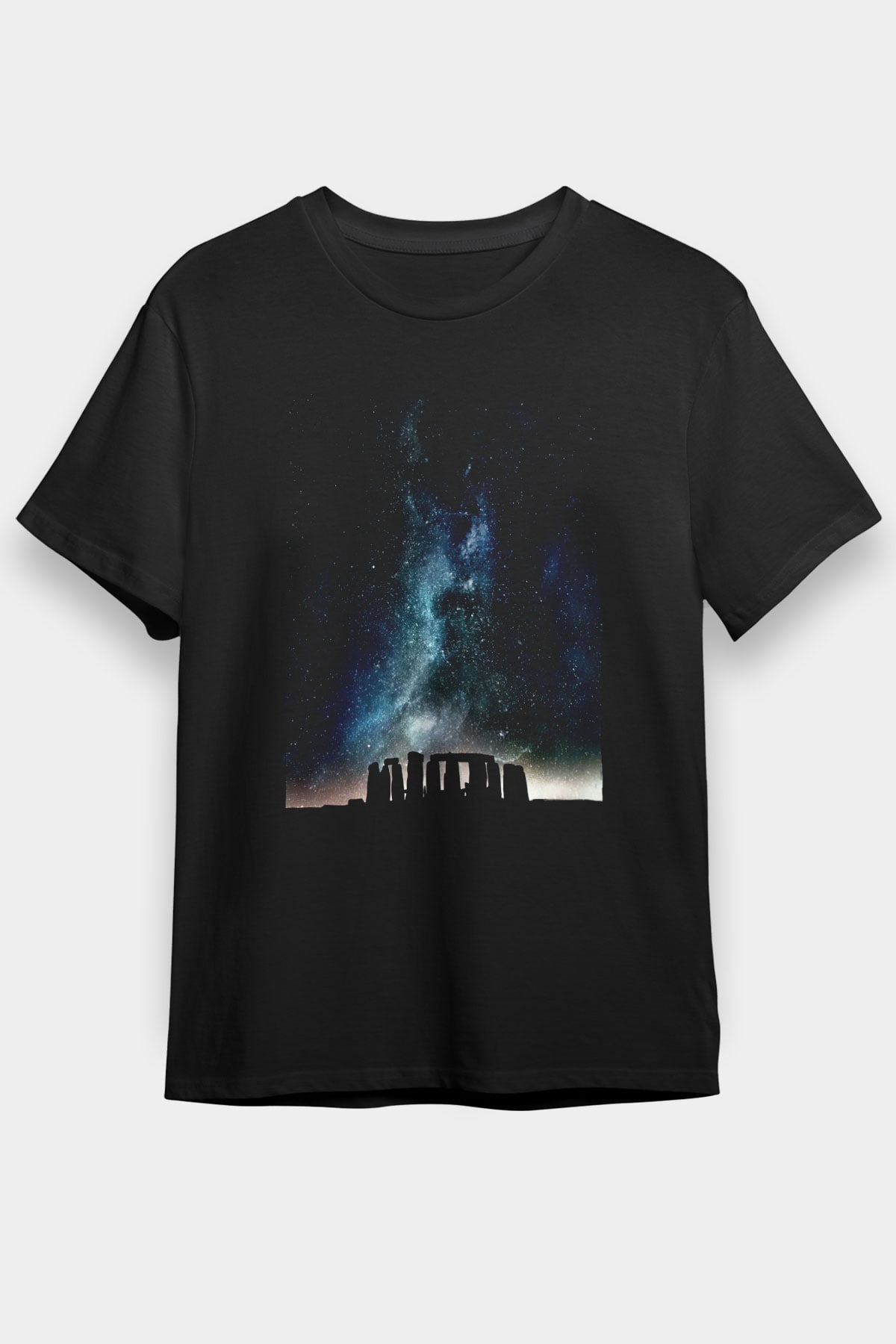 Stonehenge Siyah Unisex Tişört T-Shirt - TişörtFabrikası