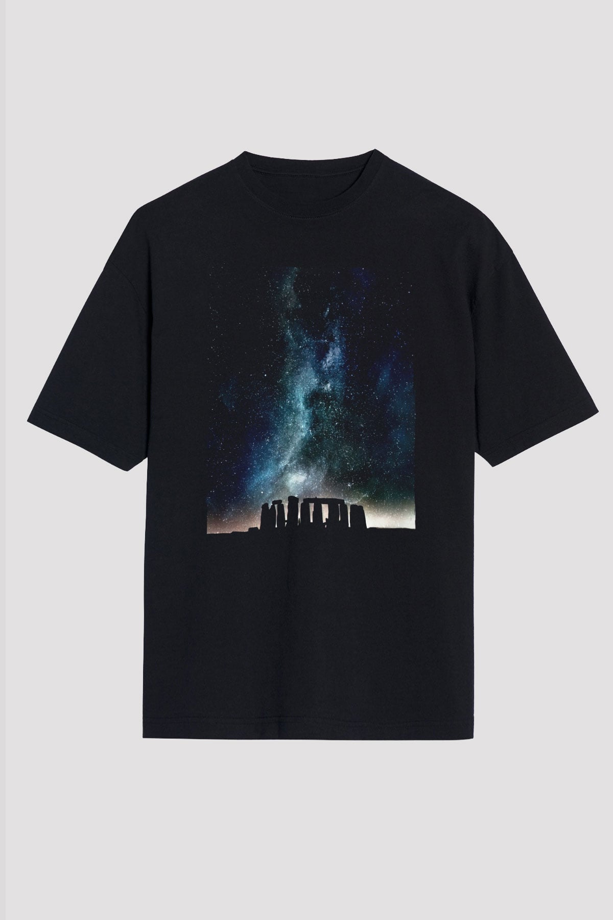 Stonehenge Siyah Oversize Tişört Oversize T-shirt - TişörtFabrikası