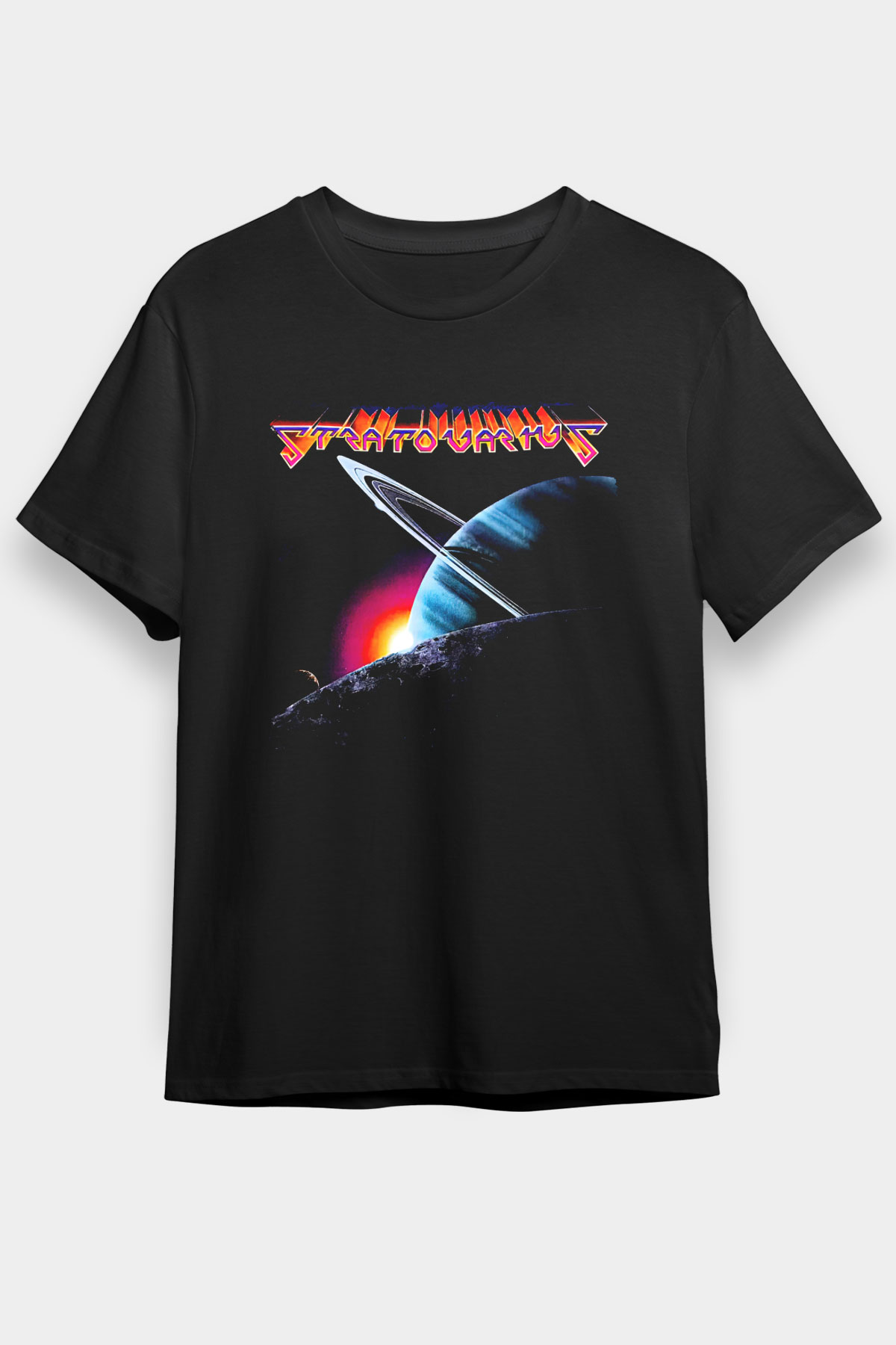Stratovarius Baskılı Unisex Siyah Tişört - Tshirt