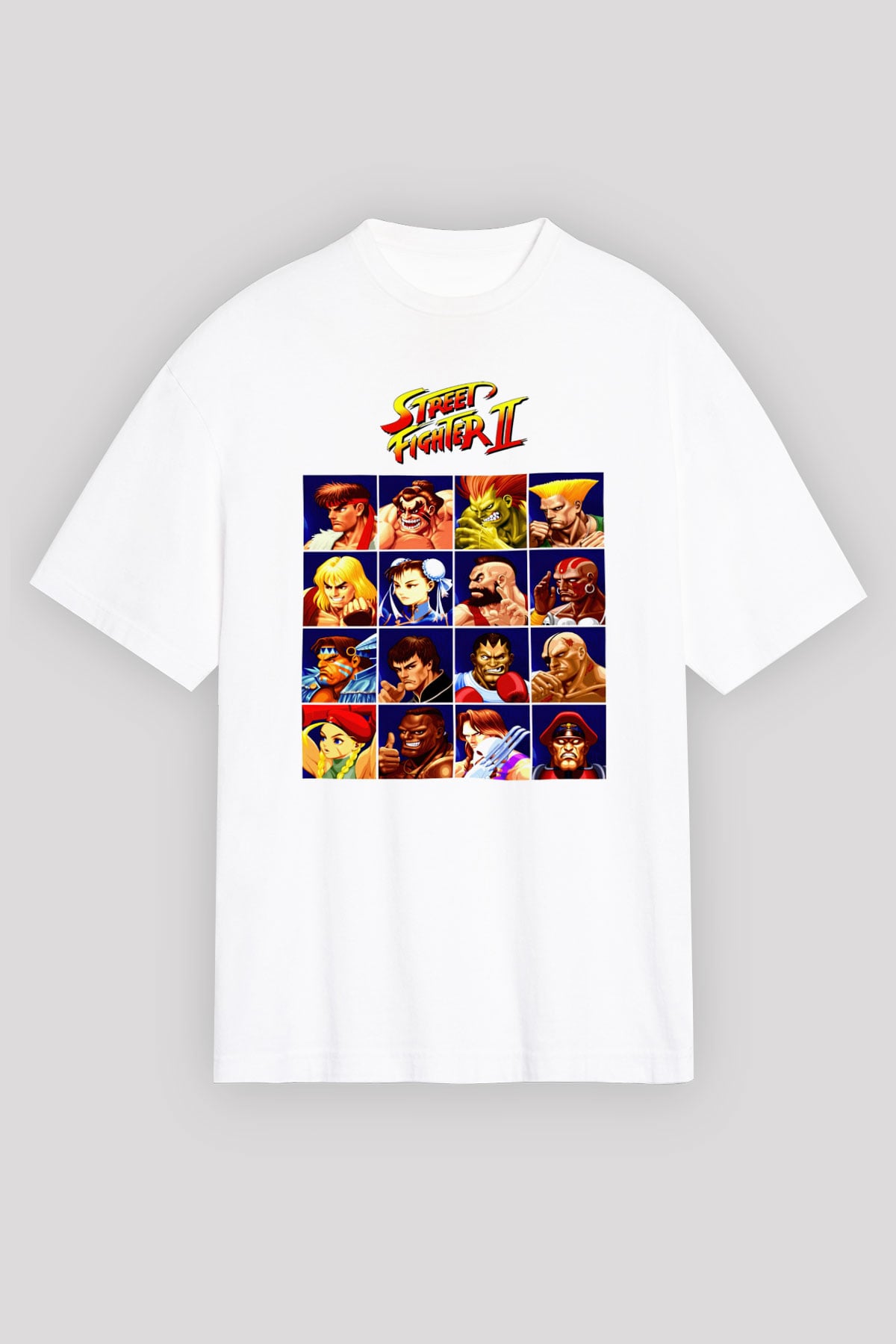 Street Fighter Beyaz Oversize Tişört