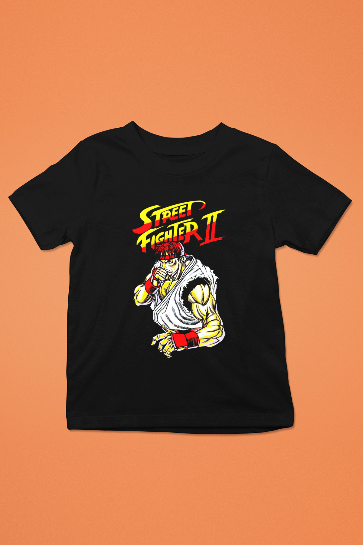 Street Fighter Siyah Unisex  Çocuk Tişört