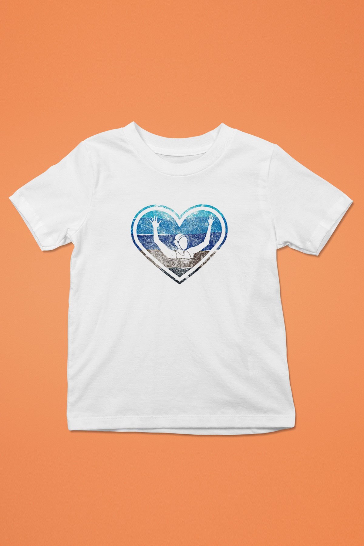 Su Topu Baskılı Unisex Beyaz Çocuk Tişört - Tshirt