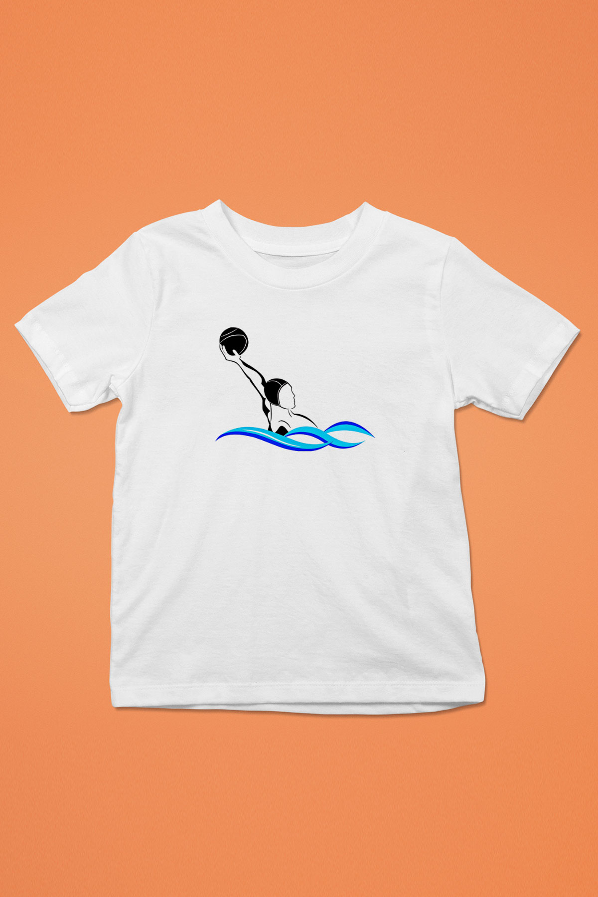 Su Topu Baskılı Unisex Beyaz Çocuk Tişört - Tshirt