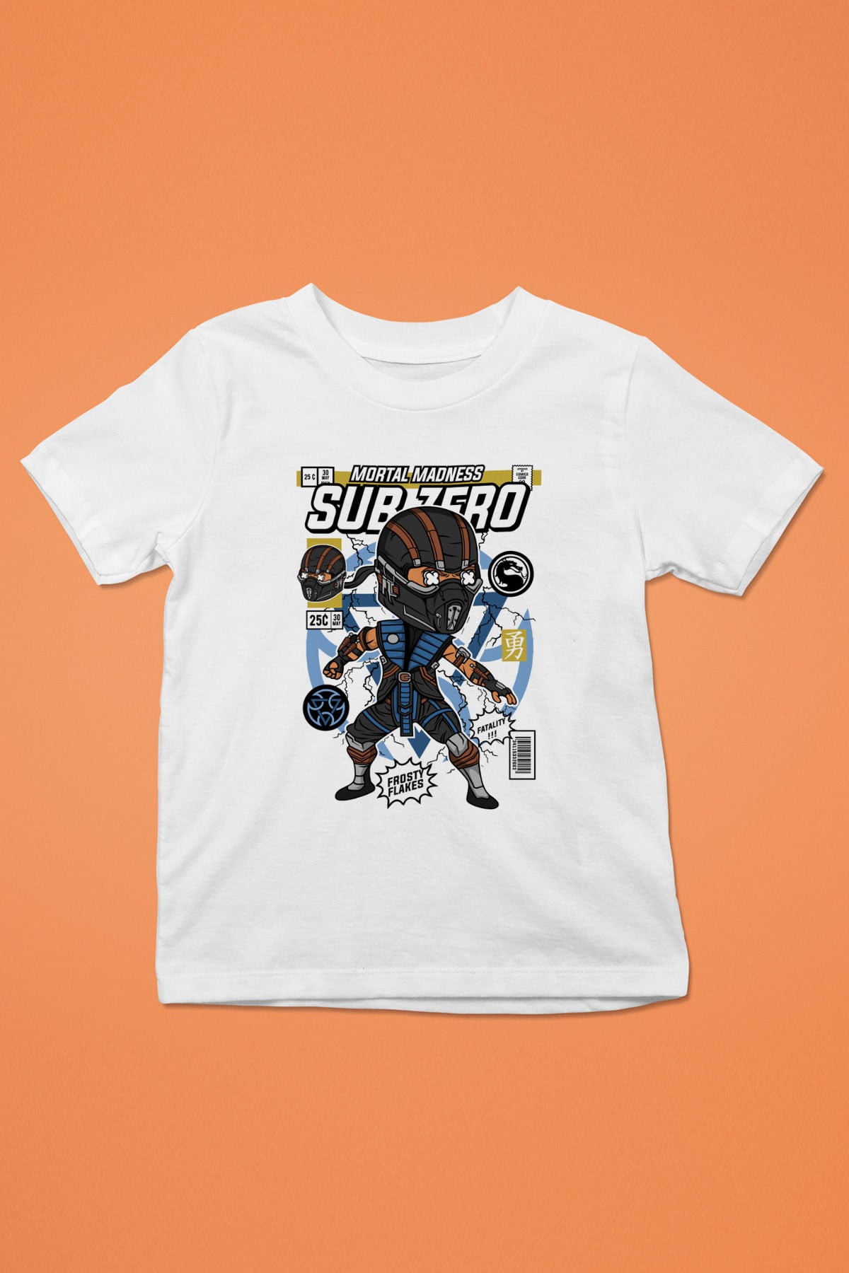 Sub Zero Baskılı Unisex Beyaz Çocuk Tişört