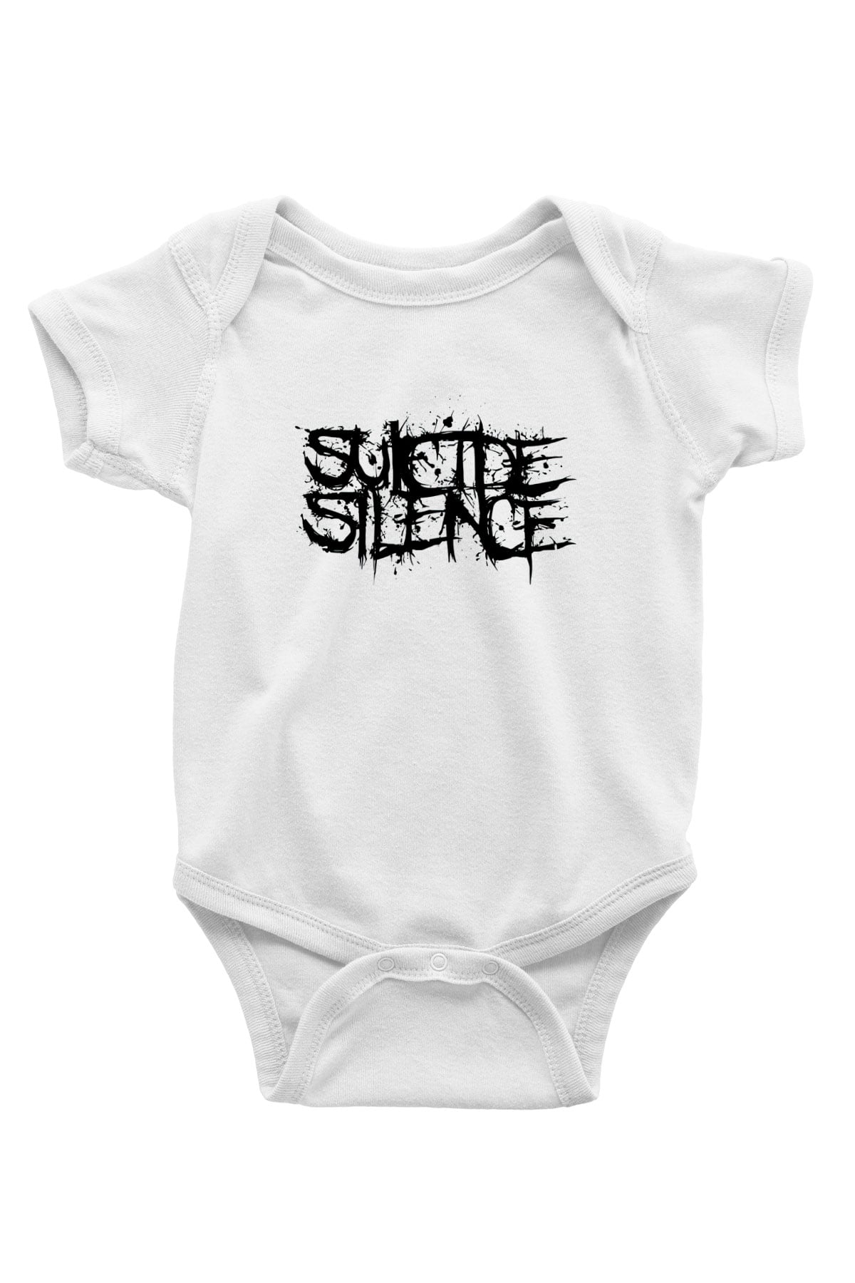 Suicide Silence Baskılı Beyaz Unisex Bebek Body - Zıbın