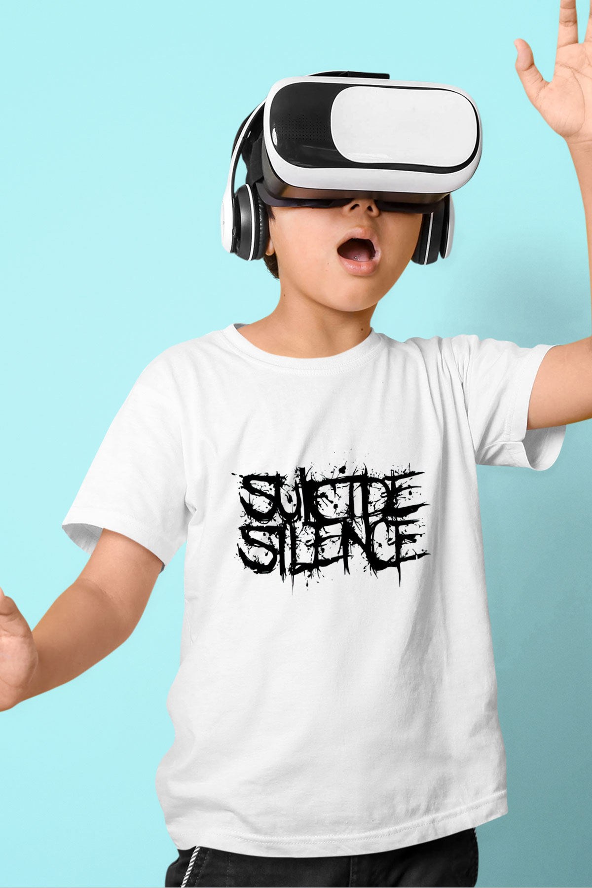 Suicide Silence Baskılı Beyaz Unisex Çocuk Tişört