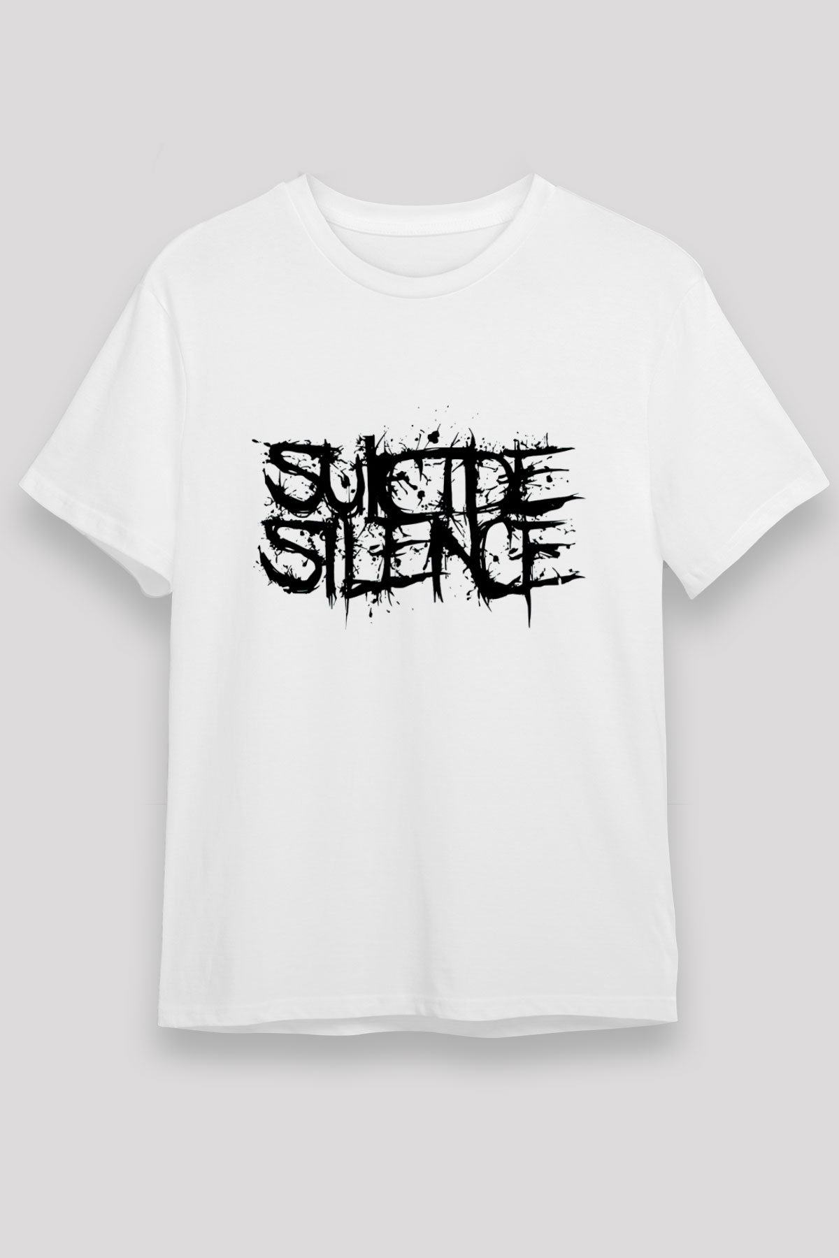 Suicide Silence Beyaz Unisex Tişört T-Shirt - Tişört Fabrikası