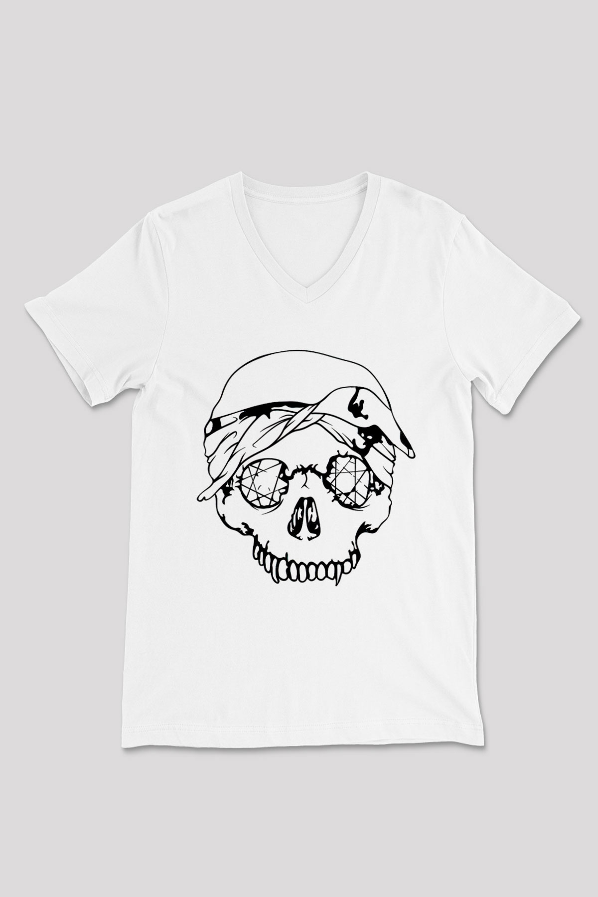 Suicideboys - $uicideboy$ Baskılı Beyaz Unisex V Yaka Tişört - Tshirt