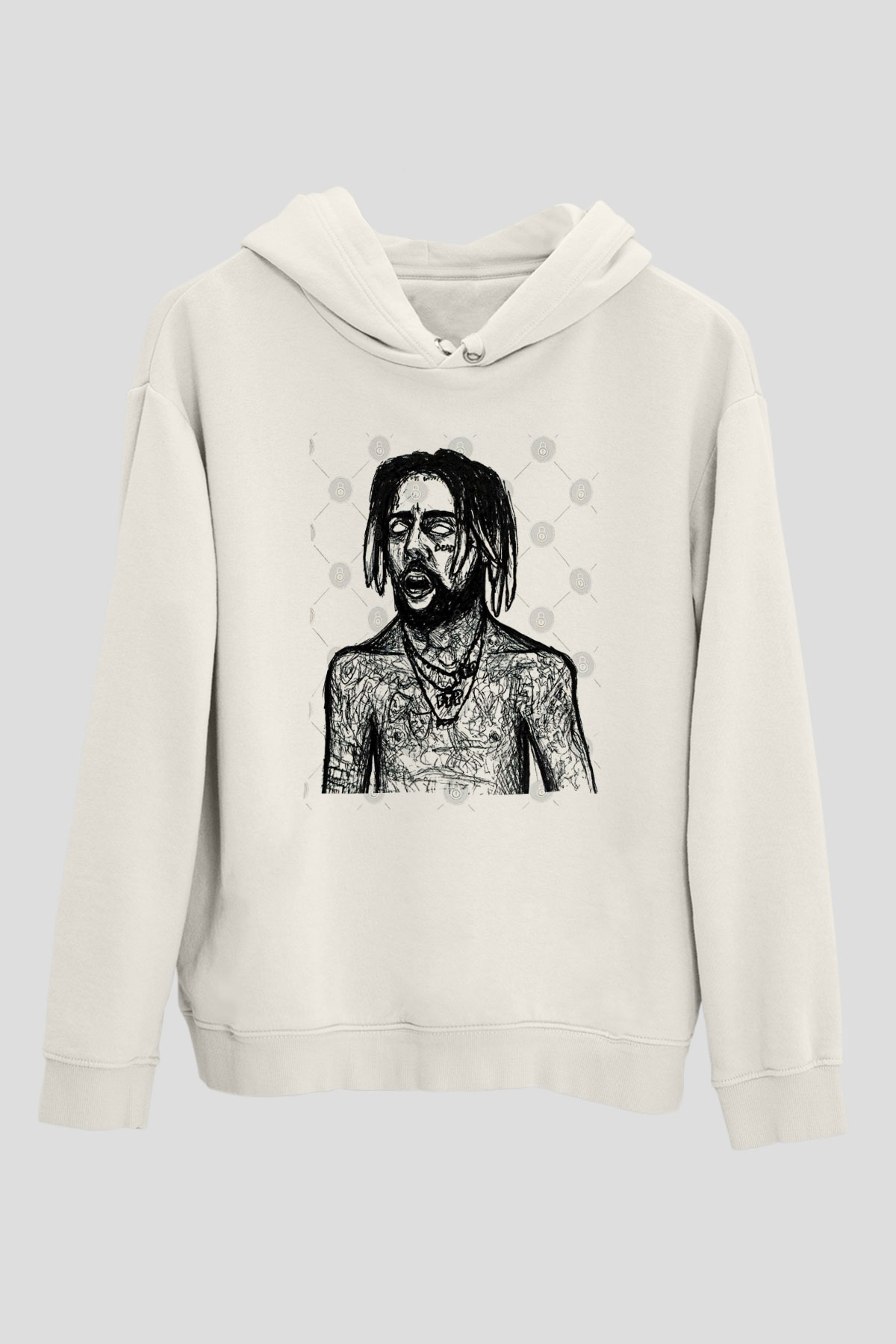 Suicideboys - $uicideboy$ Baskılı Beyaz Unisex Kapüşonlu Sweatshirt