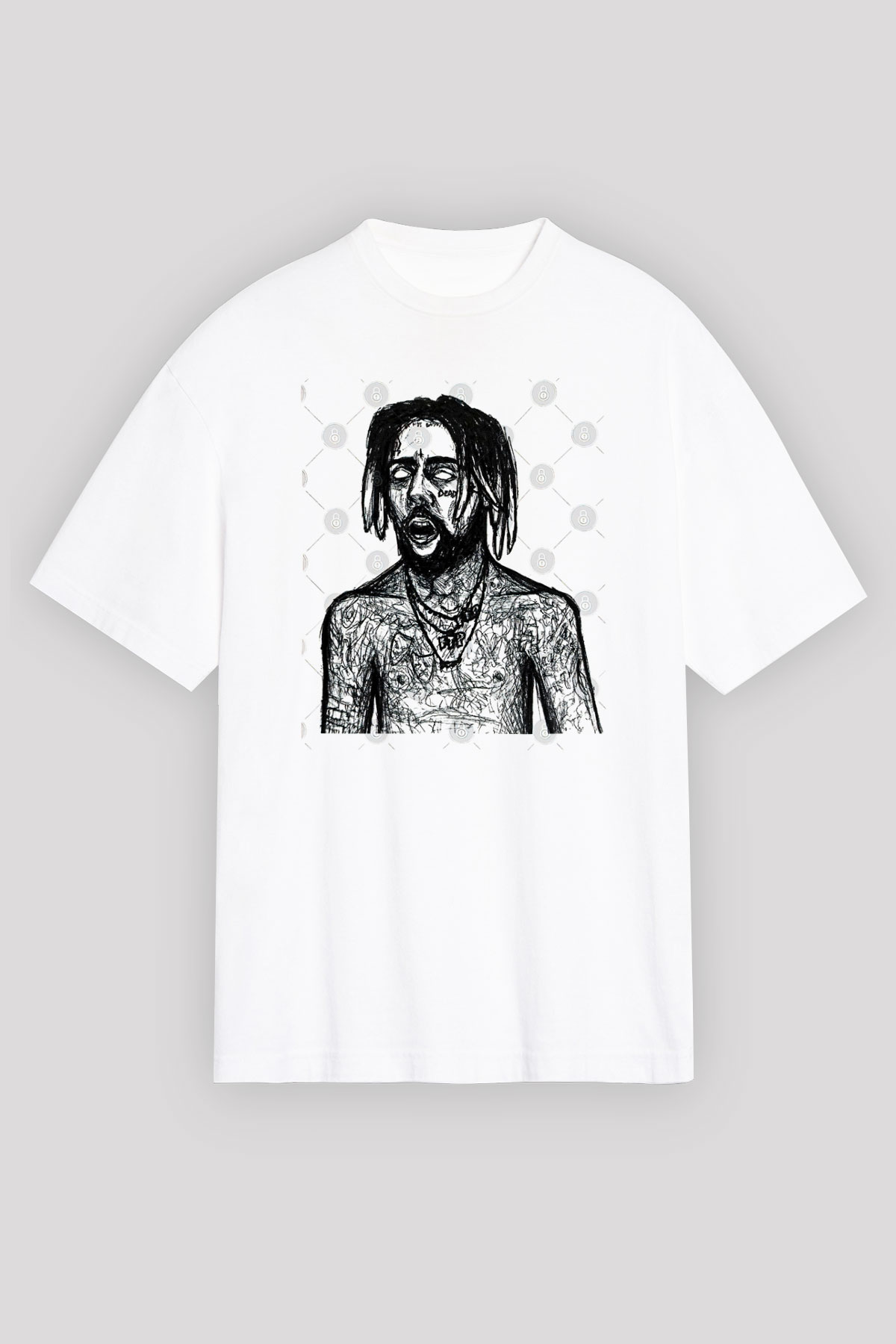 Suicideboys - $uicideboy$ Baskılı Beyaz Unisex Oversize Tişört - Tshirt