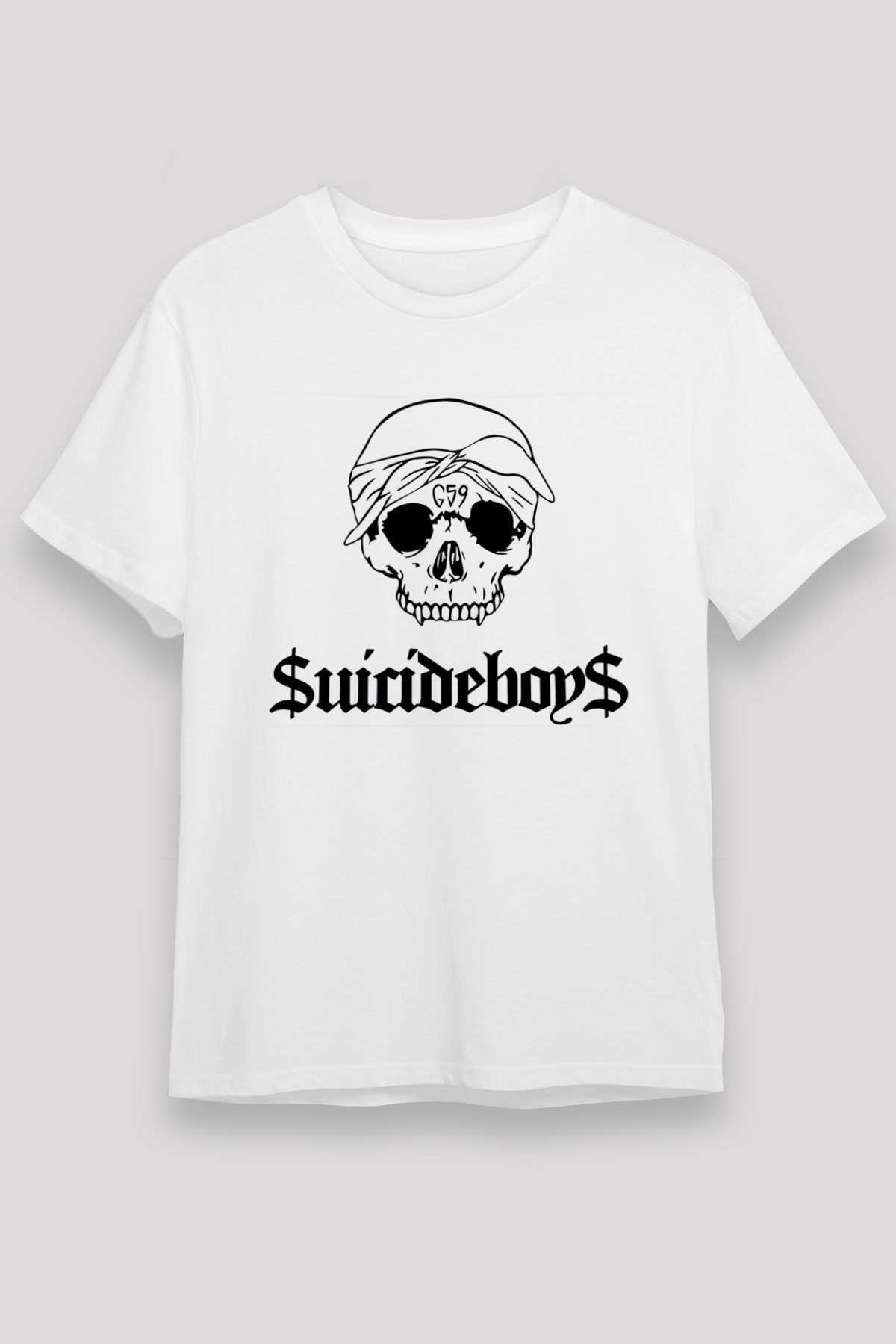 Suicideboys - $uicideboy$ Baskılı Unisex Beyaz Tişört - Tshirt