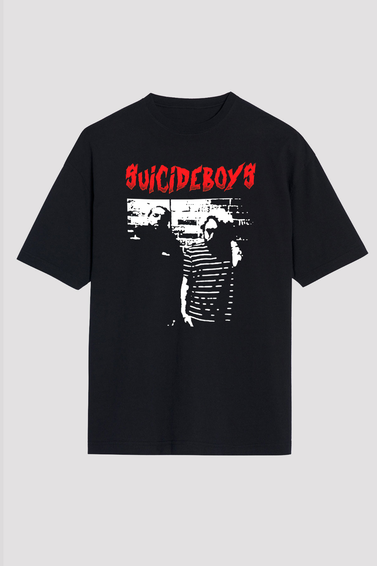 Suicideboys - $uicideboy$ Baskılı Unisex Siyah Oversize Tişört - Tshirt