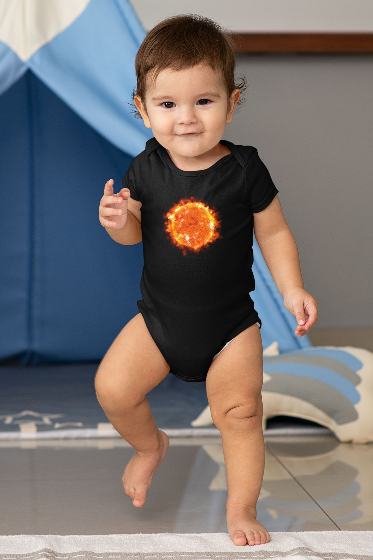 Süpernova Siyah Bebek Body - Zıbın