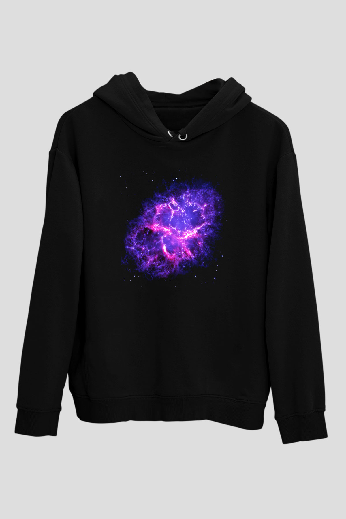 Süpernova Siyah Unisex Hoodie
