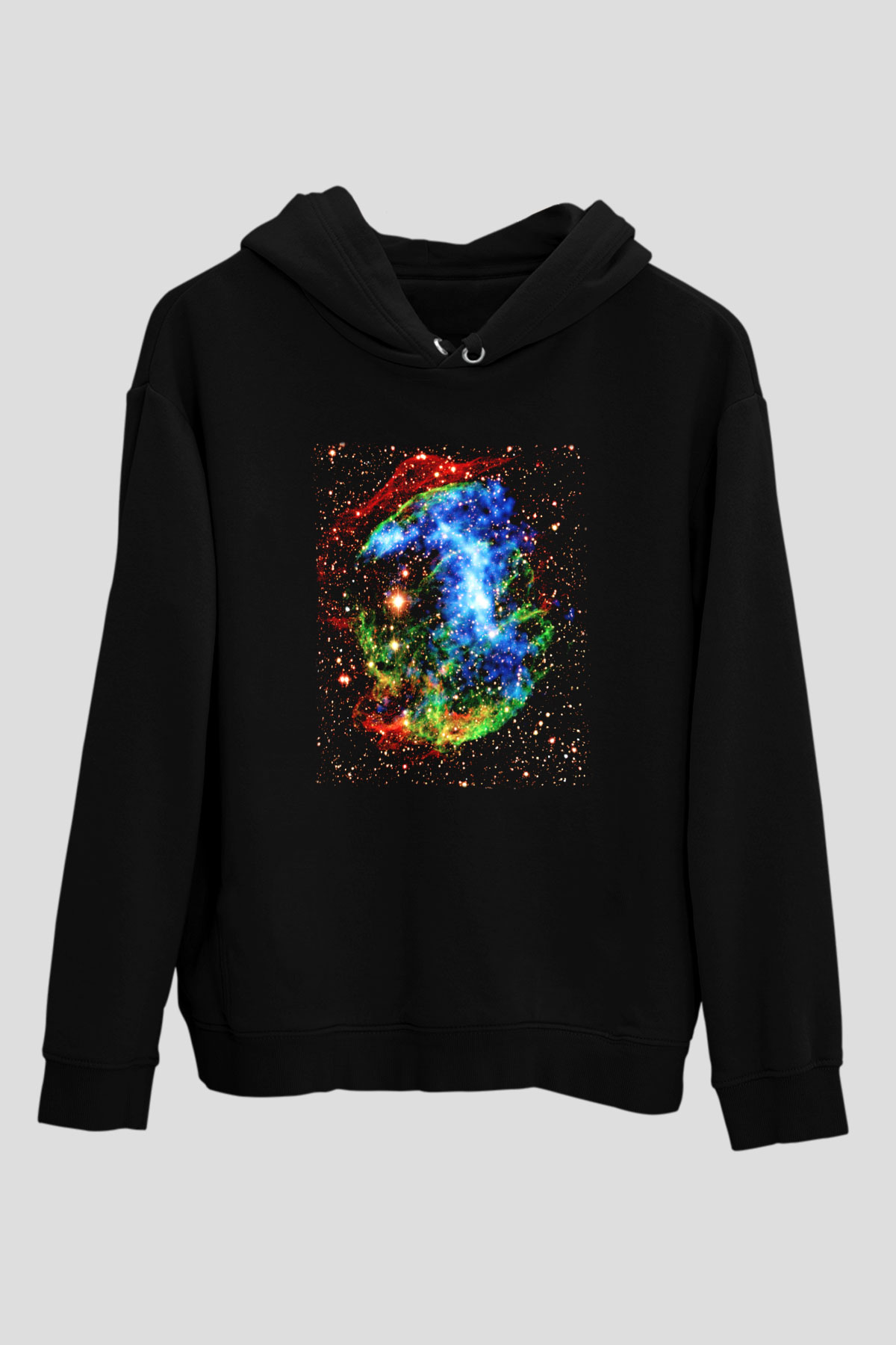 Süpernova Siyah Unisex Hoodie