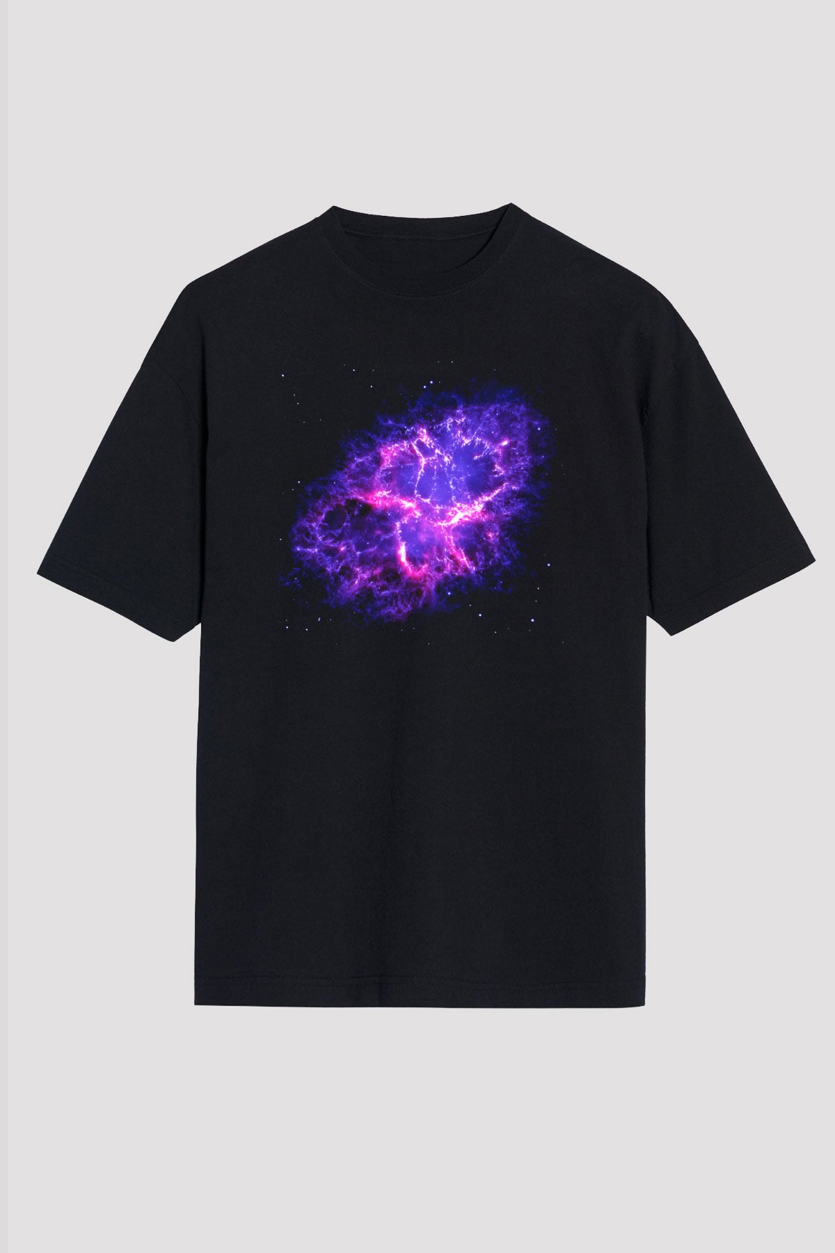 Süpernova Siyah Unisex Oversize Tişört T-Shirt