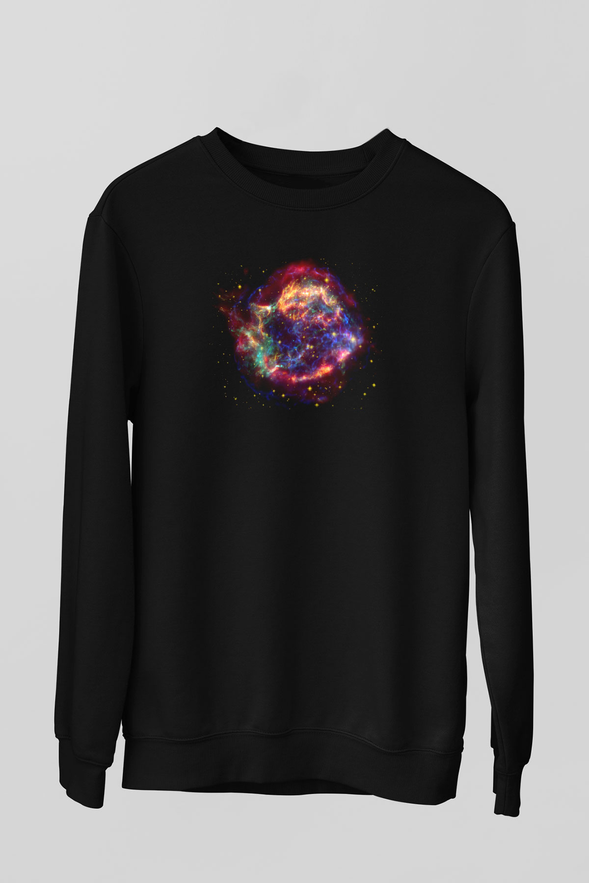 Süpernova Siyah Unisex Sweatshirt