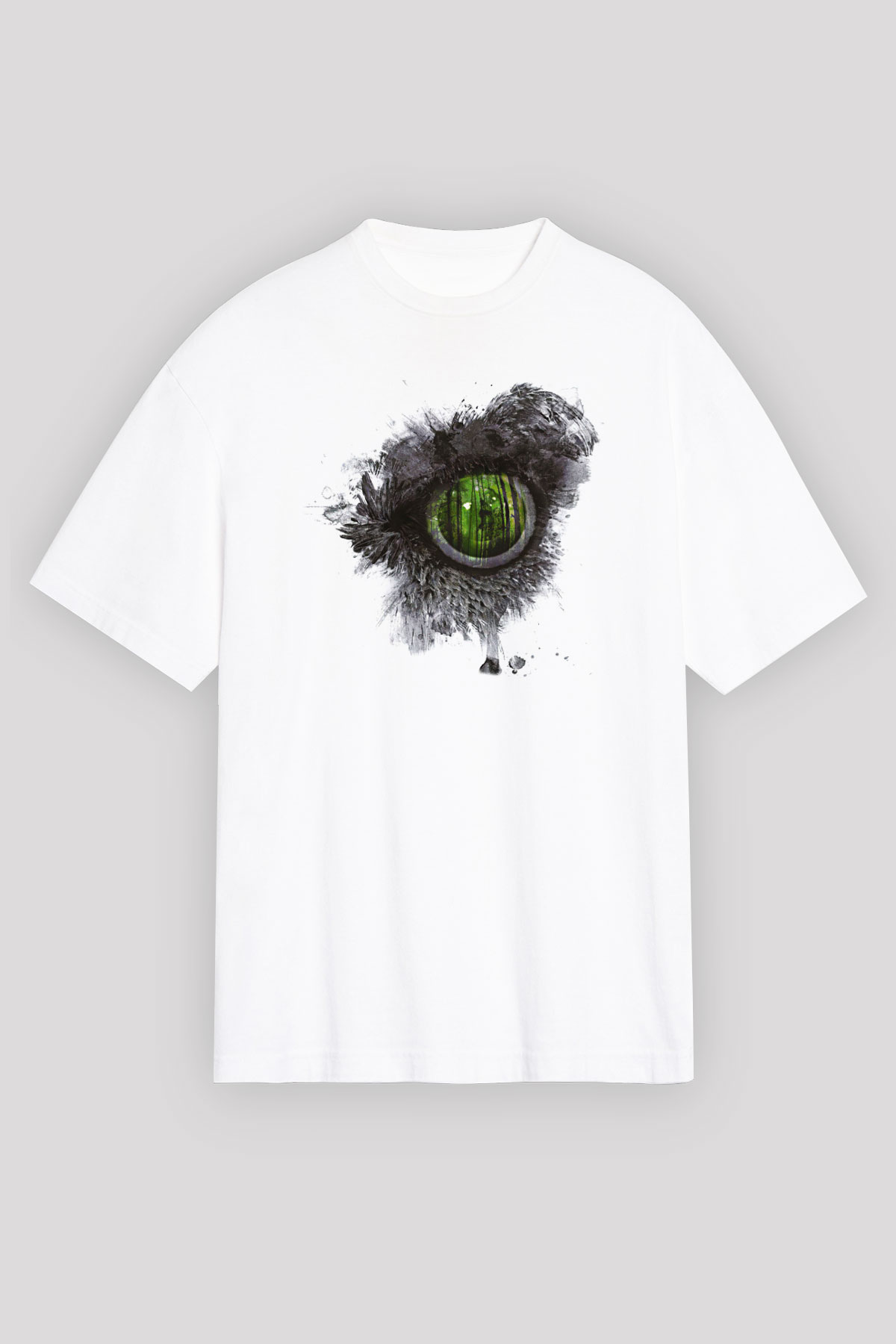 Swallow The Sun Baskılı Beyaz Unisex Oversize Tişört - Tshirt