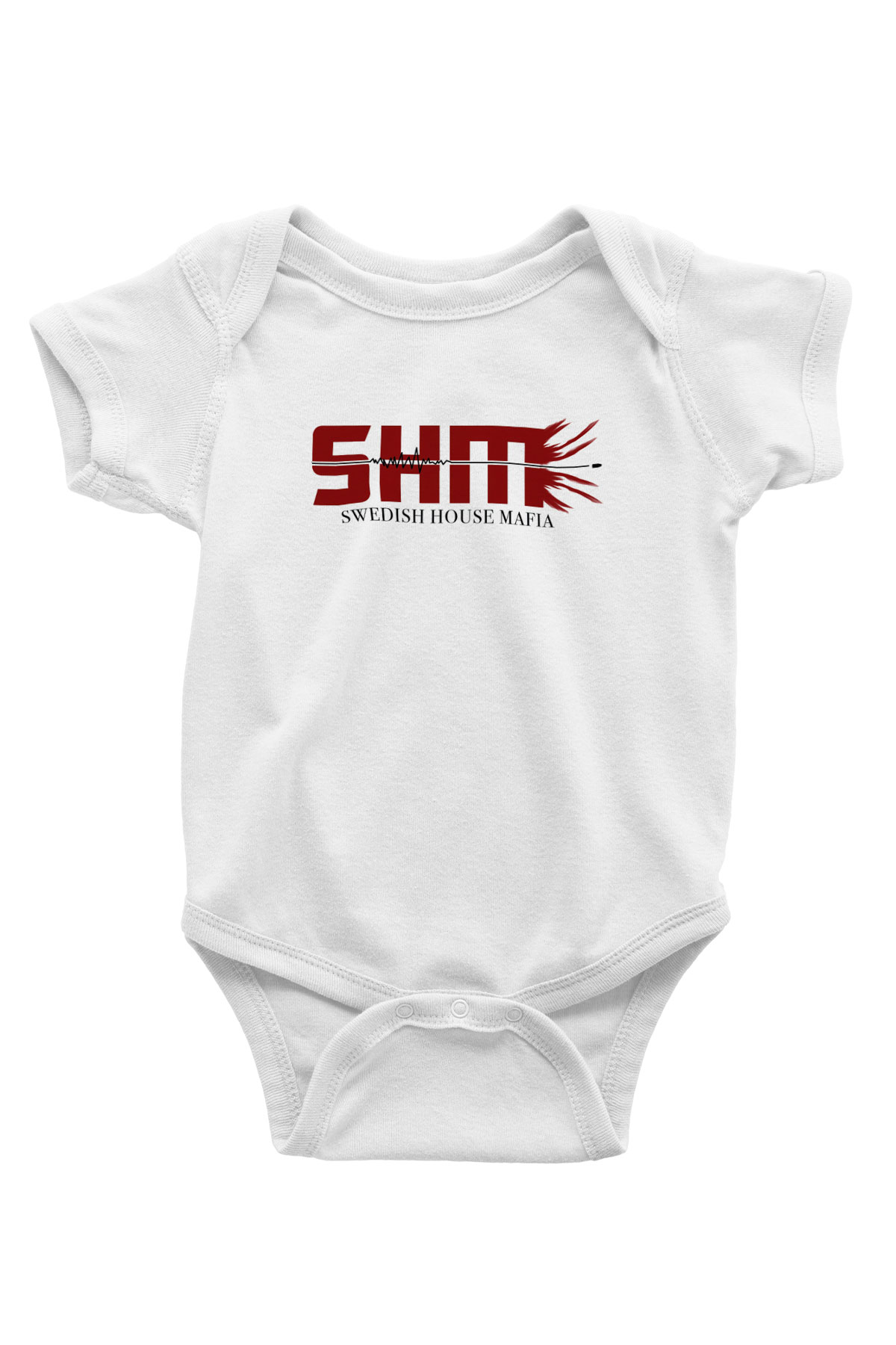 Swedish House Mafia Baskılı Beyaz Unisex Bebek Body - Zıbın