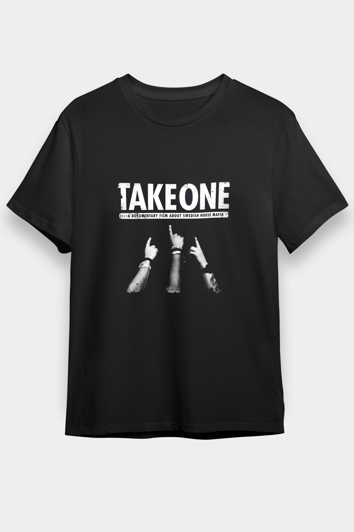 Swedish House Mafia Baskılı Unisex Siyah Tişört