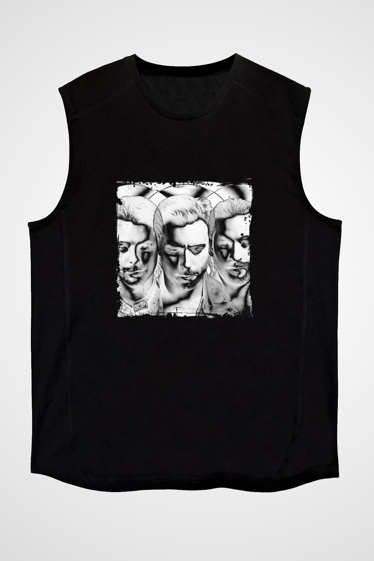 Swedish House Mafia Baskılı Unisex Siyah Kolsuz Tişört