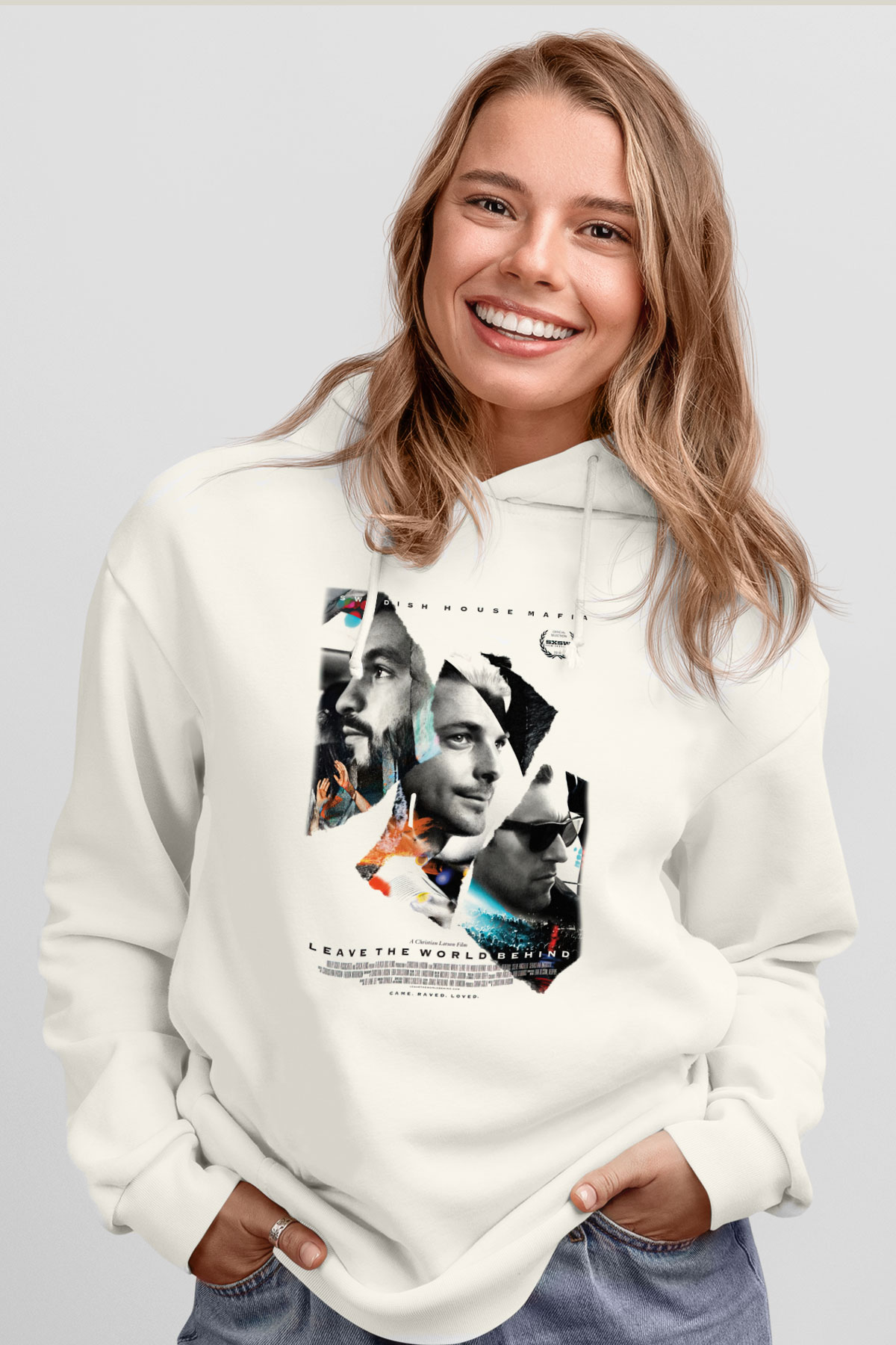 Swedish House Mafia Beyaz Unisex Kapşonlu Sweatshirt