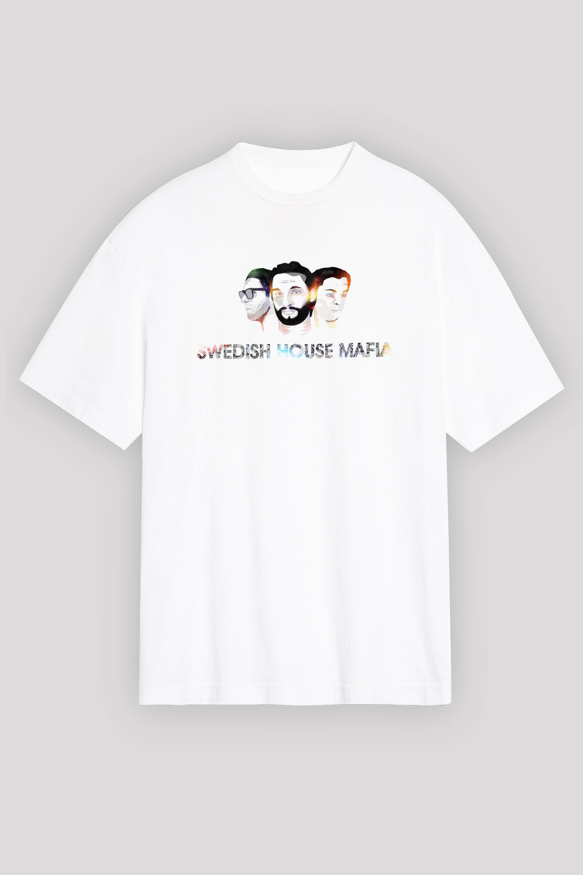 Swedish House Mafia Beyaz Oversize Tişört Oversize T-shirt - TişörtFabrikası