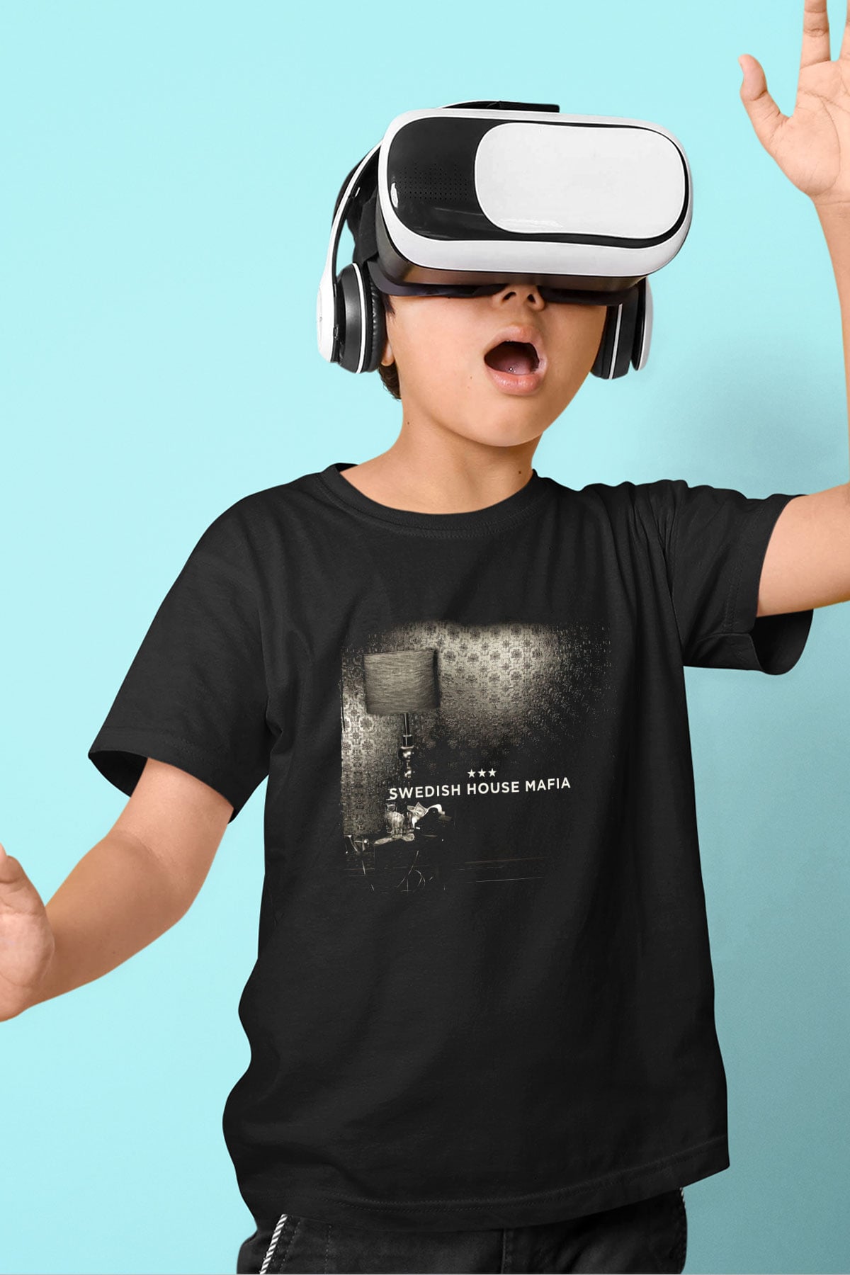 Swedish House Mafia Siyah Unisex Çocuk Tişört