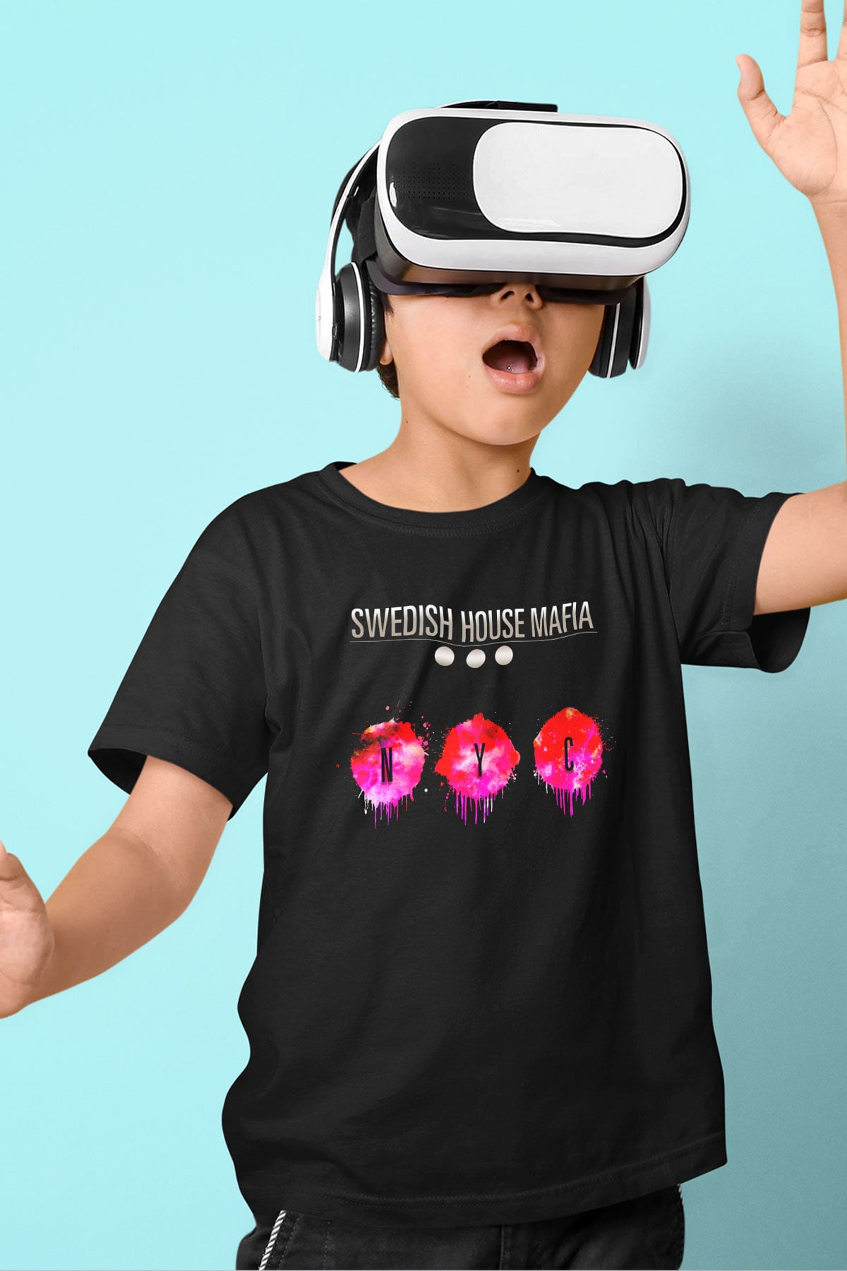 Swedish House Mafia Siyah Unisex Çocuk Tişört