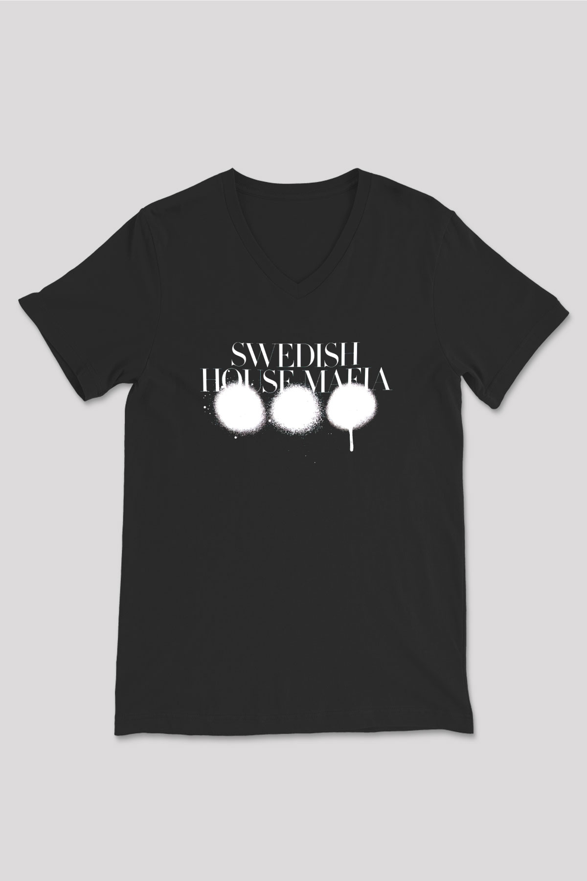 Swedish House Mafia Siyah Unisex V Yaka Tişört