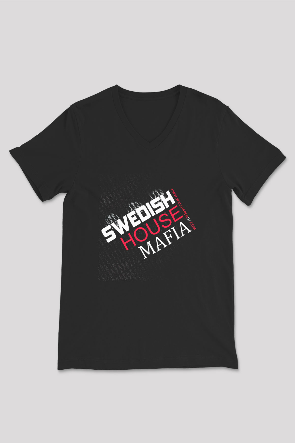 Swedish House Mafia Siyah Unisex V Yaka Tişört