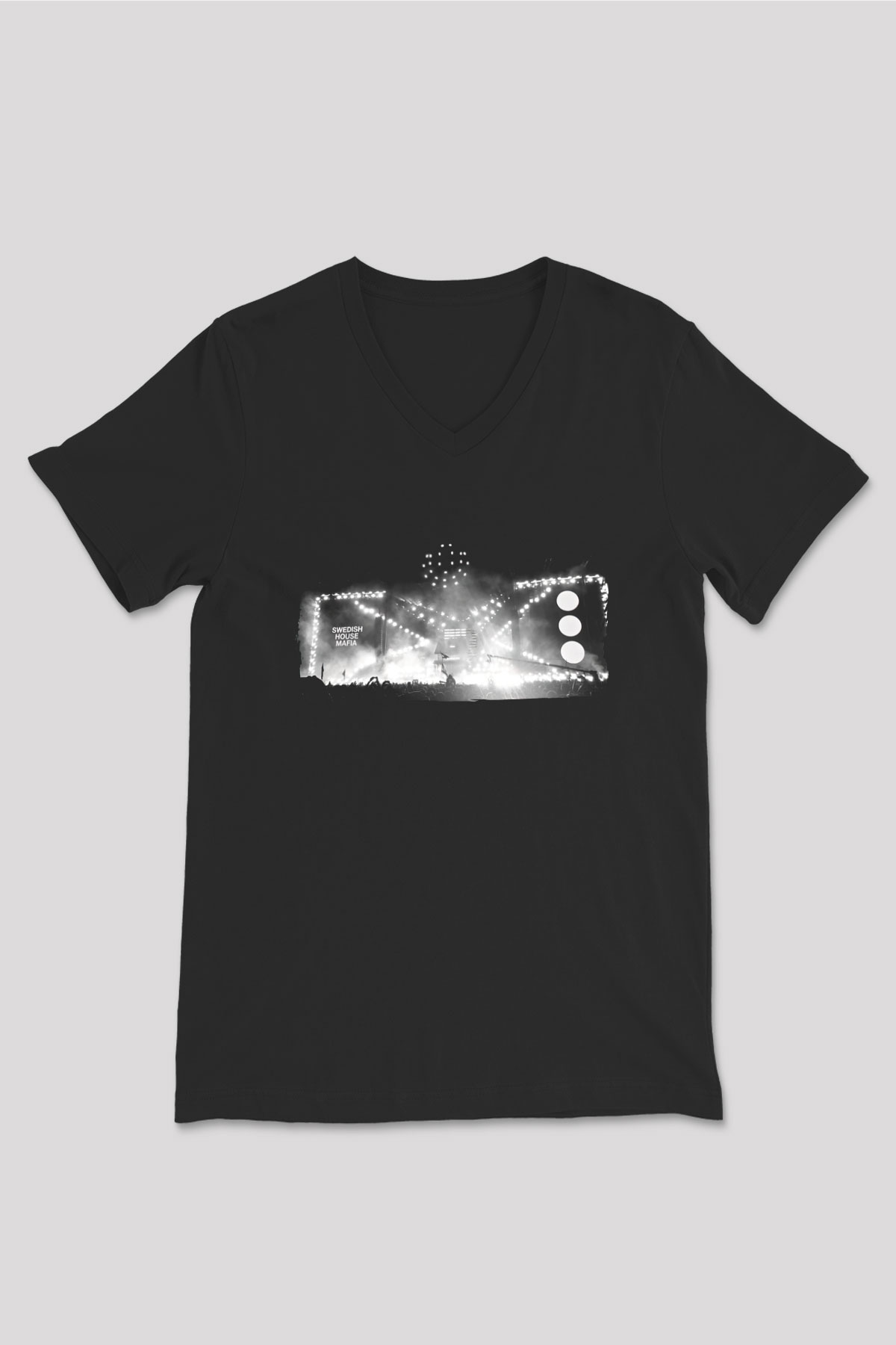 Swedish House Mafia Siyah Unisex V Yaka Tişört