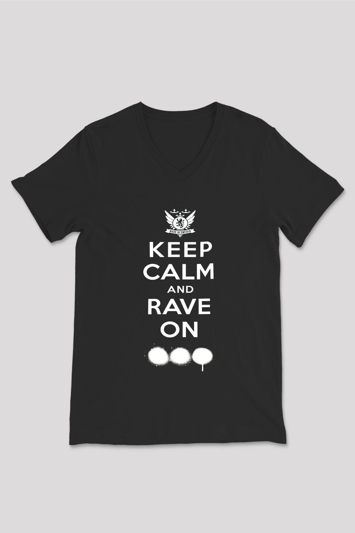 Swedish House Mafia Siyah Unisex V Yaka Tişört T-Shirt