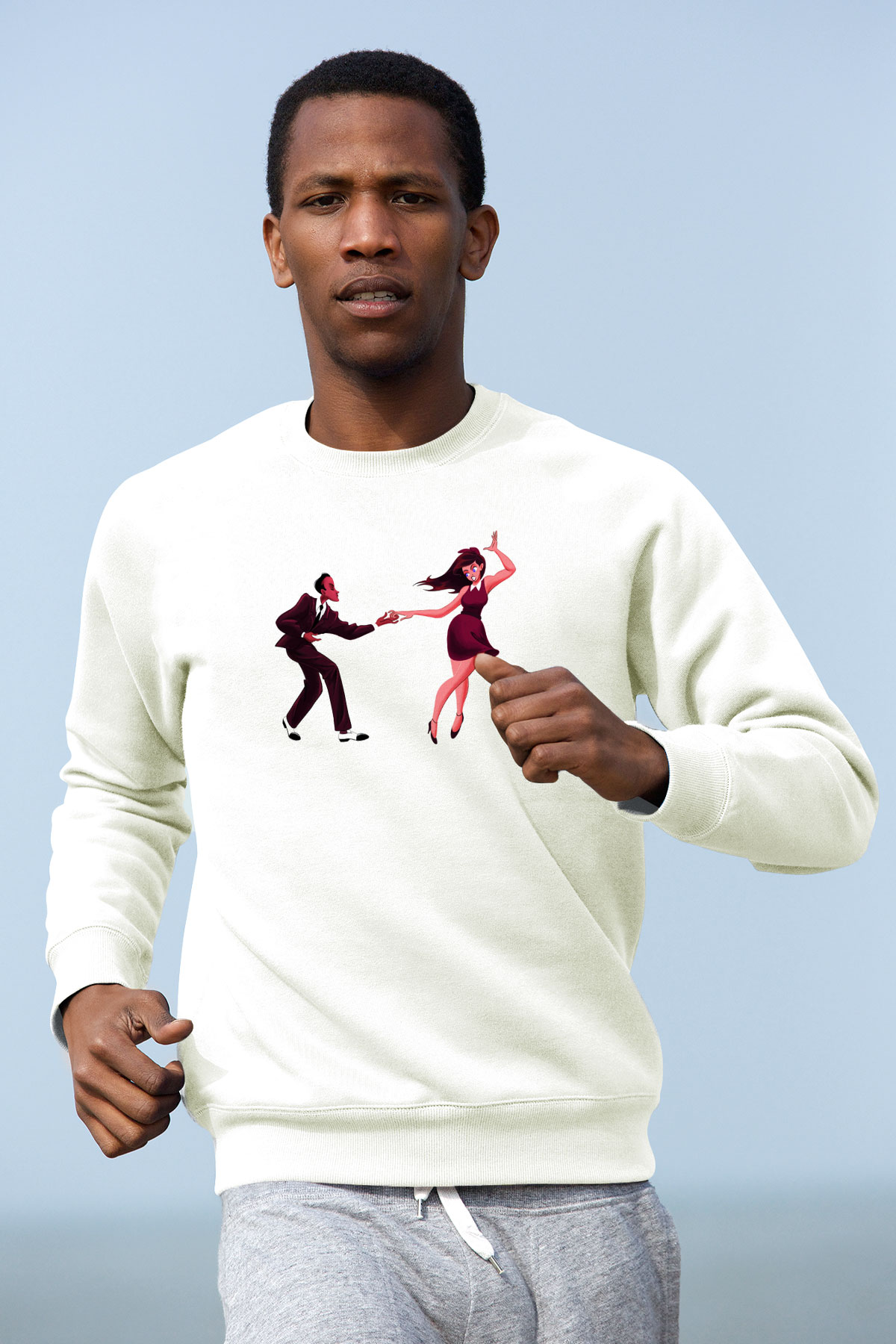 Swing Beyaz Unisex Sweatshirt