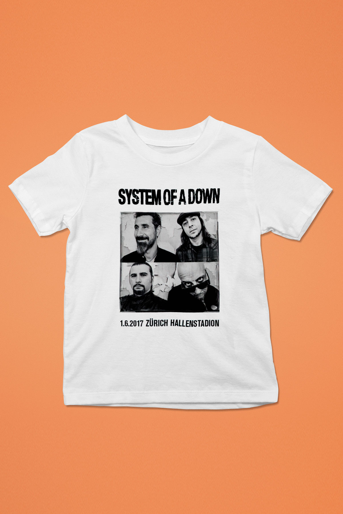 System of a Down Baskılı Beyaz Unisex Çocuk Tişört