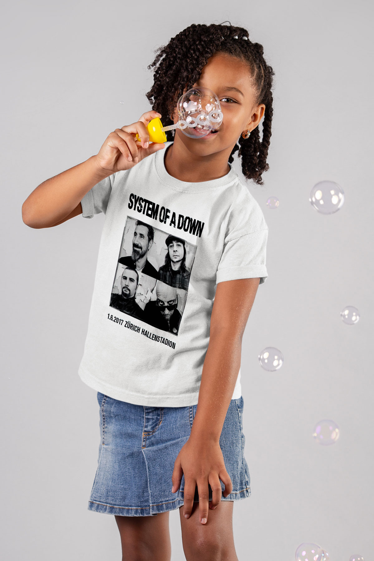 System of a Down Baskılı Beyaz Unisex Çocuk Tişört