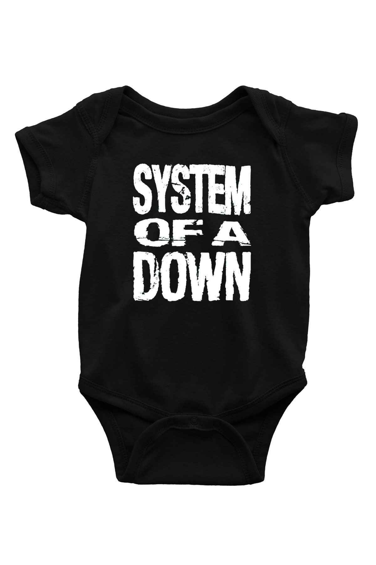 System of a Down Baskılı Siyah Bebek Body - Zıbın